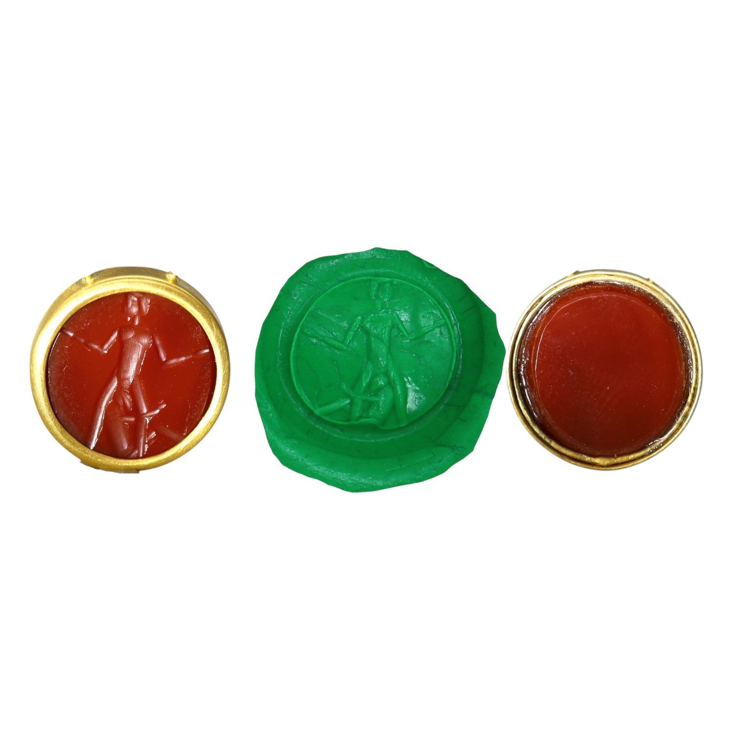 Rare Antique Carnelian Erotic Intaglio Pendant 14k Gold - Petra Star
