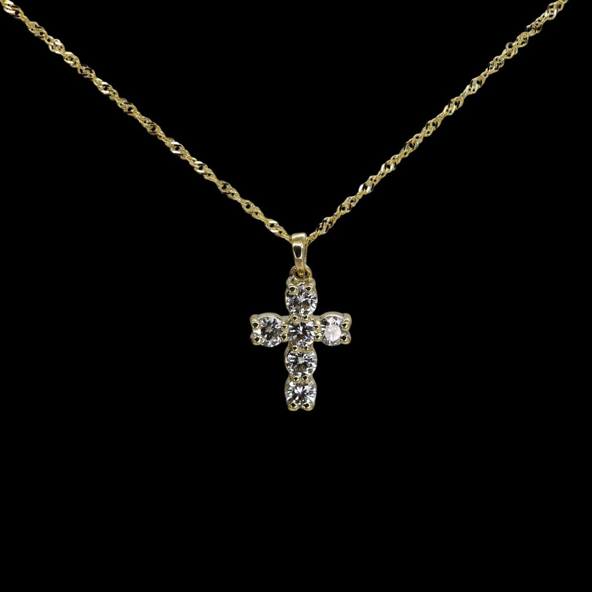 Reclaimed Diamond Cross Pendant | 14k Gold | 0.74 CTW Round Brilliant | Petra Star - Petra Star