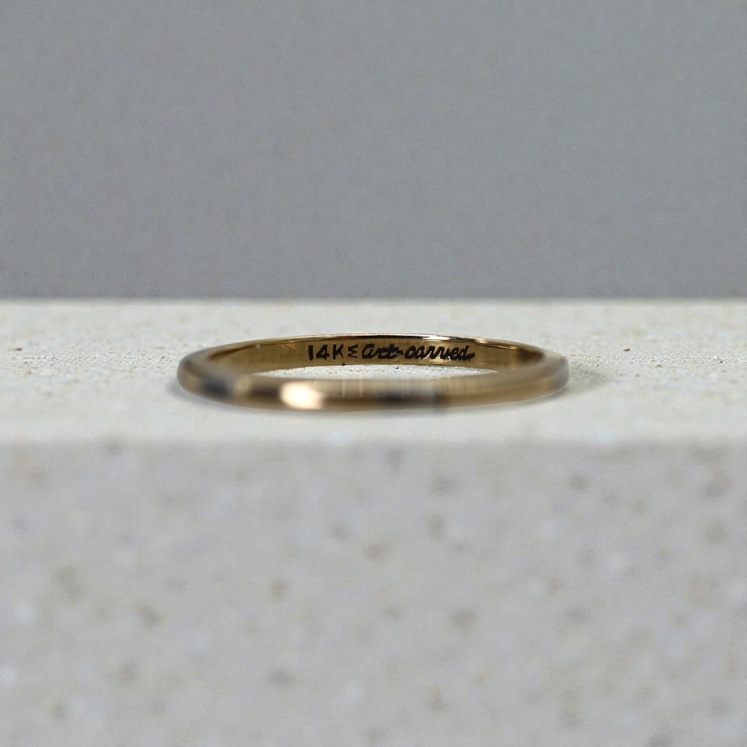 Retro 14k Rose and White Gold Band 1.8MM - Petra Star