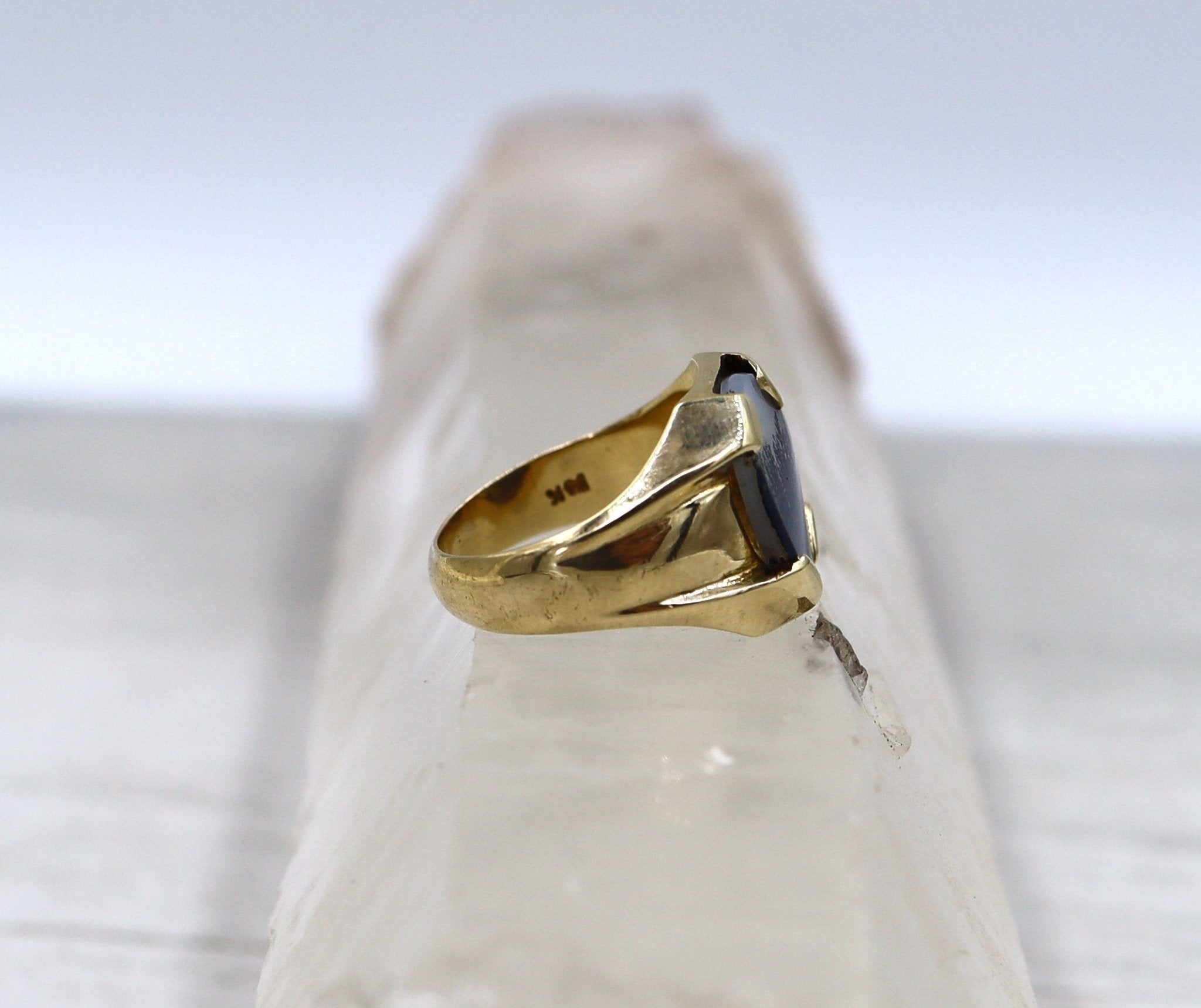 Retro Dendritic Agate Ring - Petra Star