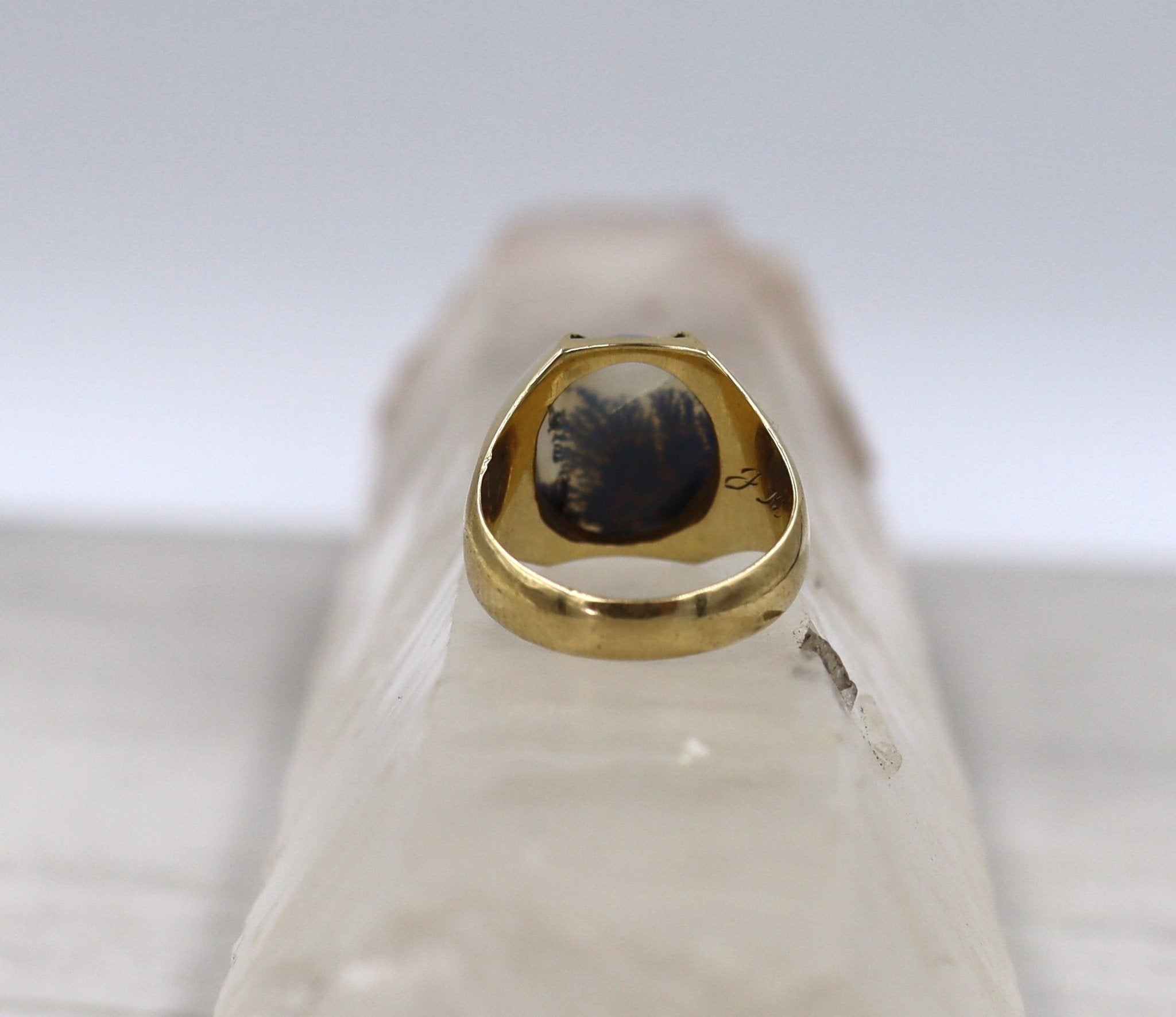 Retro Dendritic Agate Ring - Petra Star