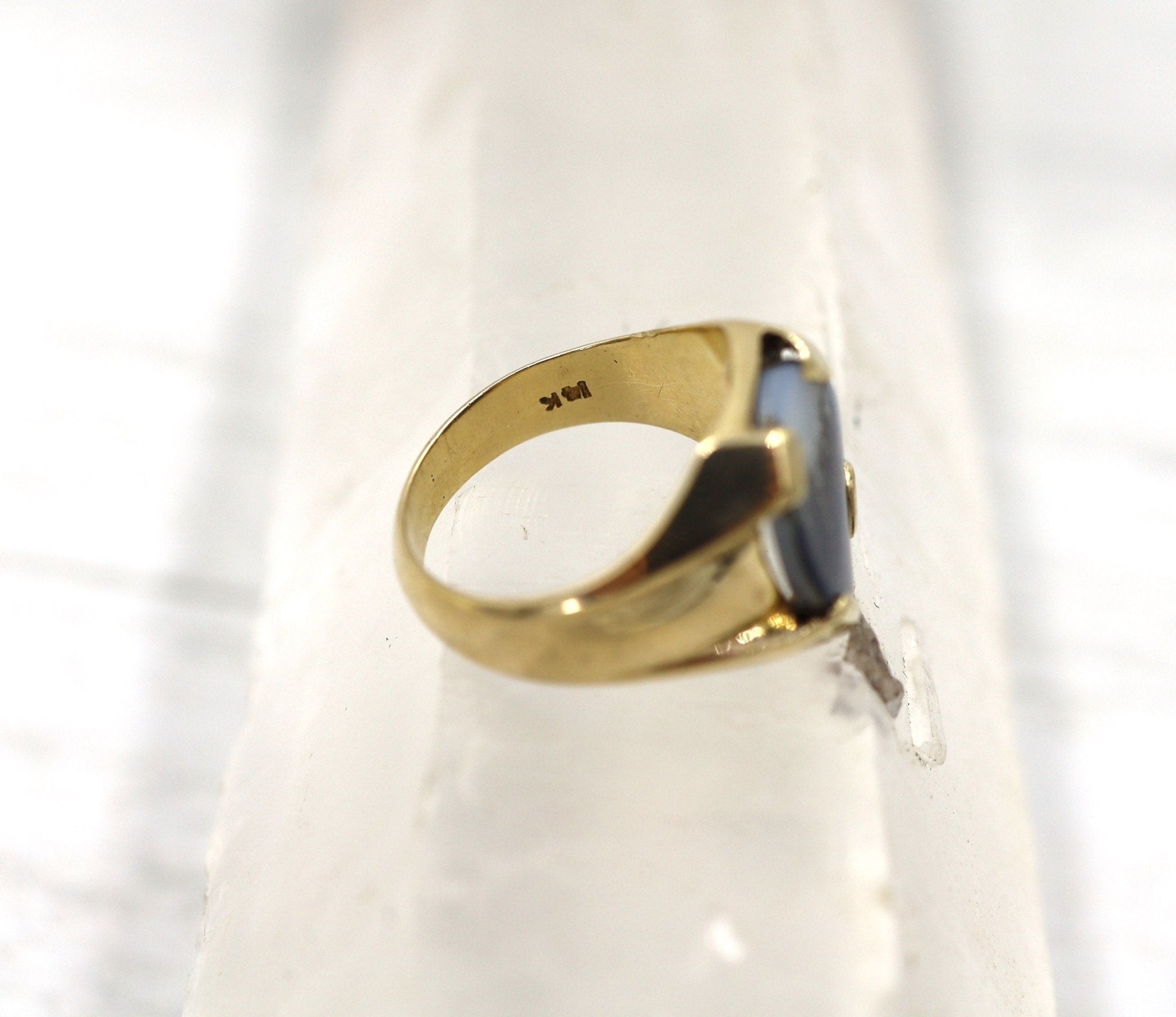 Retro Dendritic Agate Ring - Petra Star