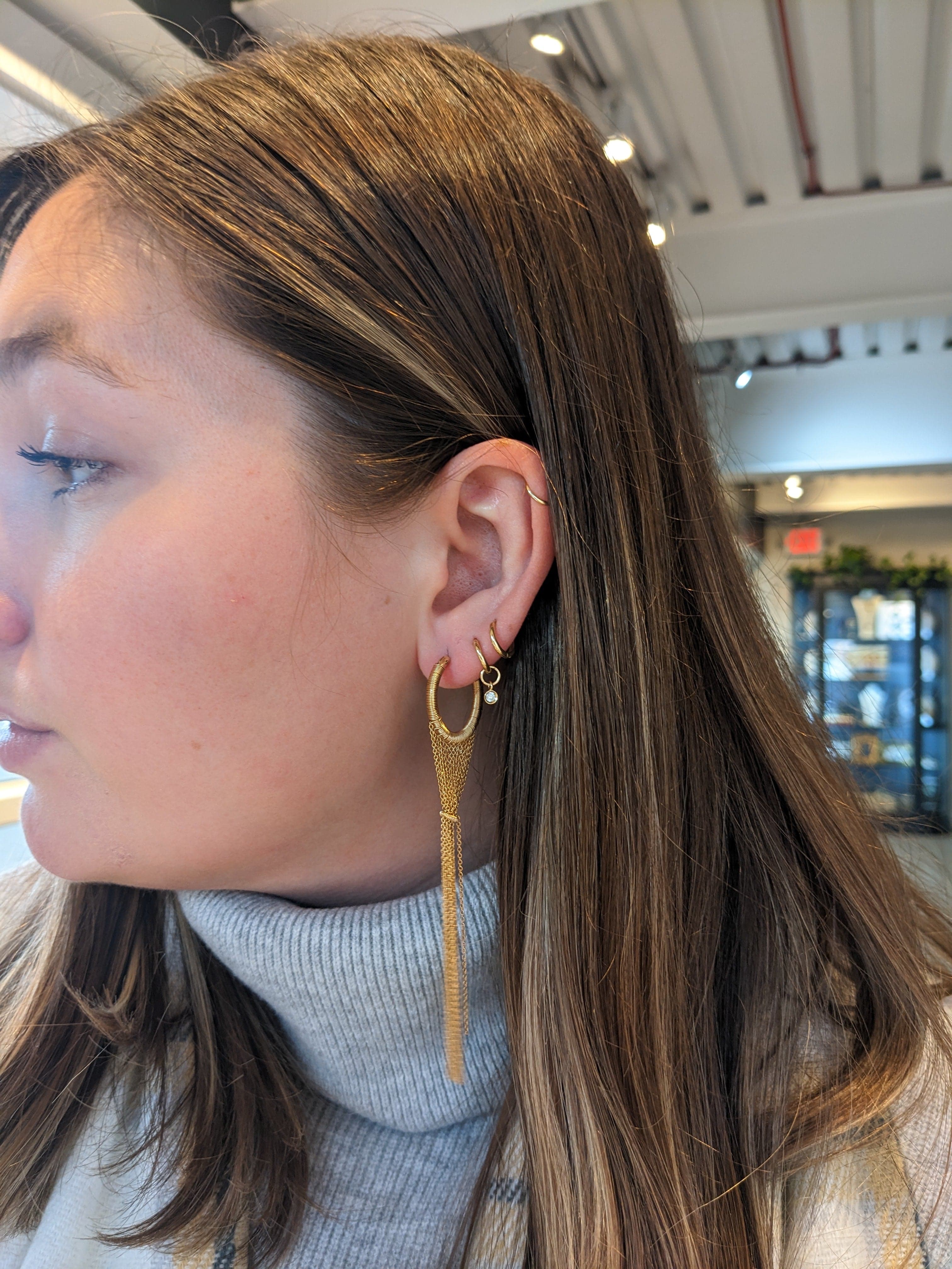Mesh Drape Earrings - Petra Star