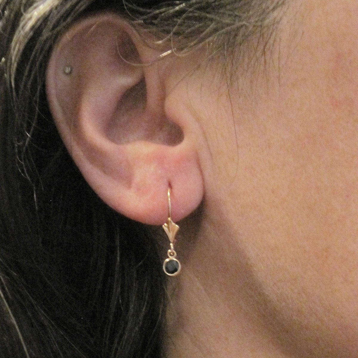 Rose Gold Sapphire Earrings - Petra Star