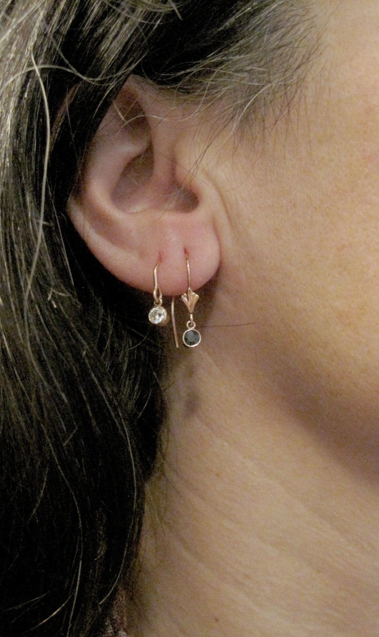 Rose Gold Sapphire Earrings - Petra Star