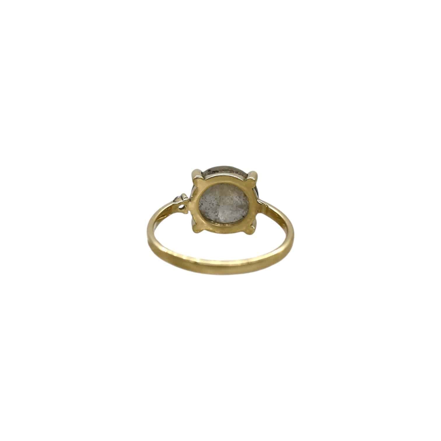 Salt and Pepper Sapphire Ring in 14k Gold - Petra Star