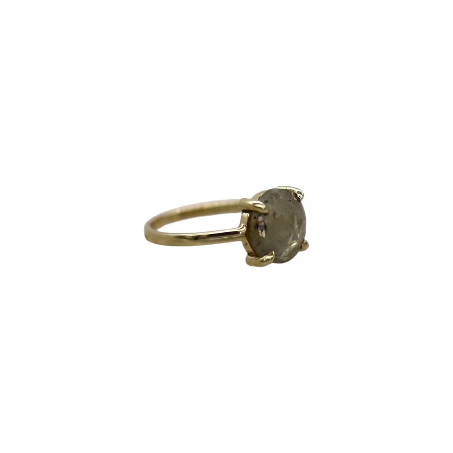 Salt and Pepper Sapphire Ring in 14k Gold - Petra Star