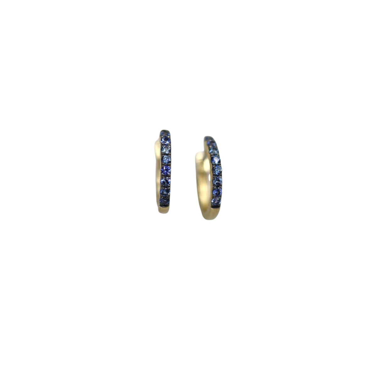 Sapphire Huggie Earring in 14k Yellow Gold - Petra Star