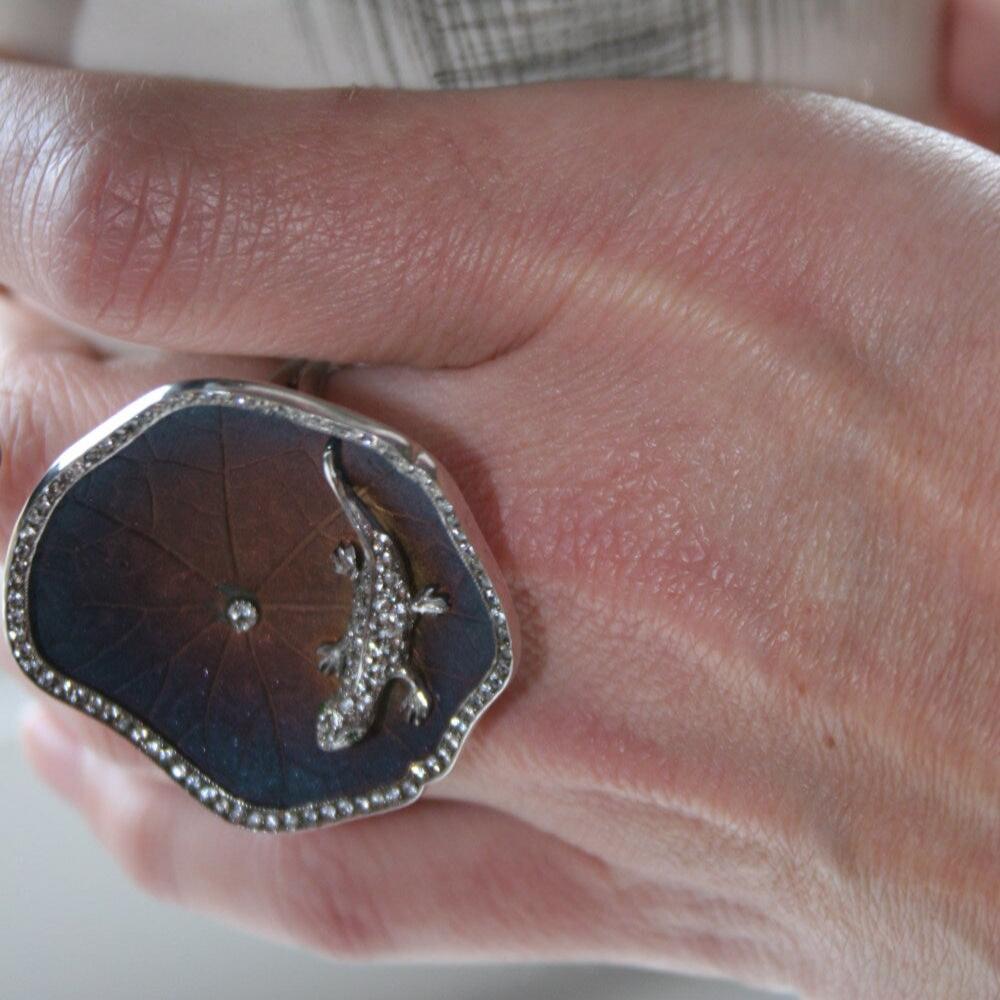 Sapphire Lizard Ring - Petra Star