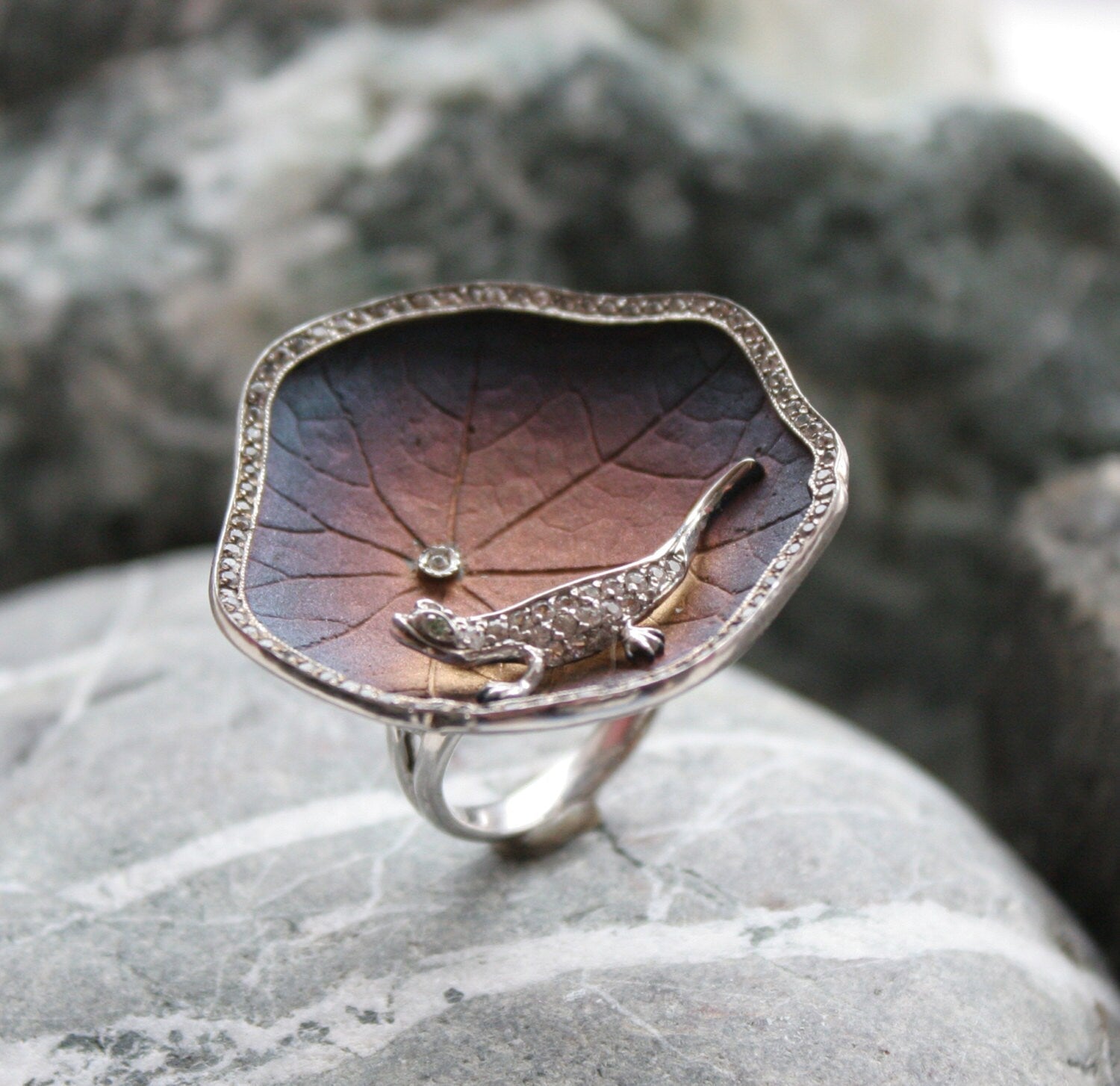 Sapphire Lizard Ring - Petra Star