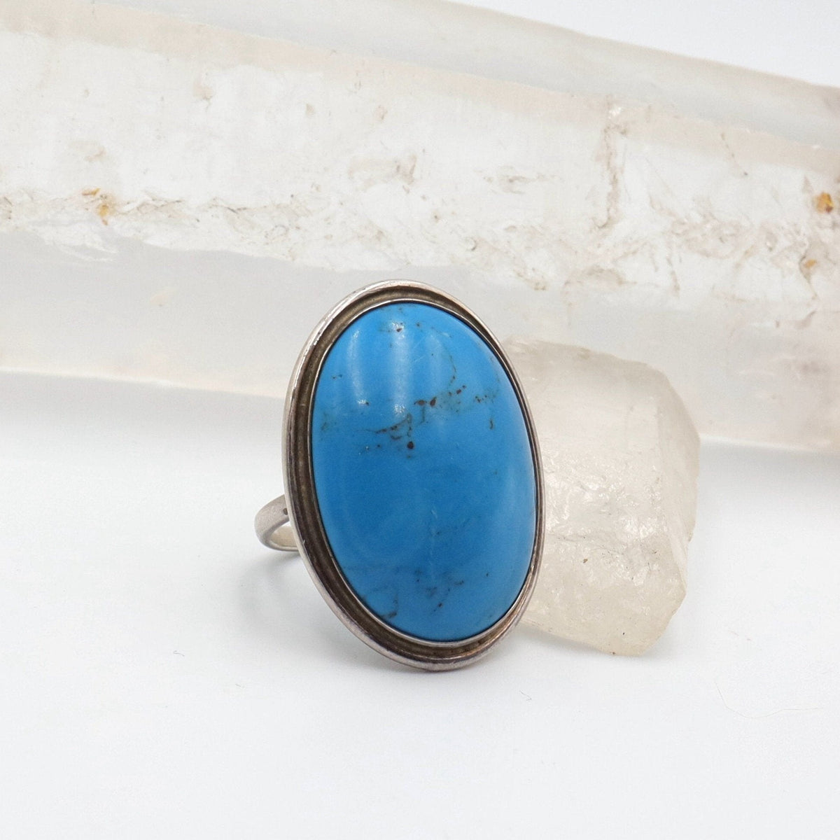 Silver Modernist Turquoise Ring - Petra StarRing