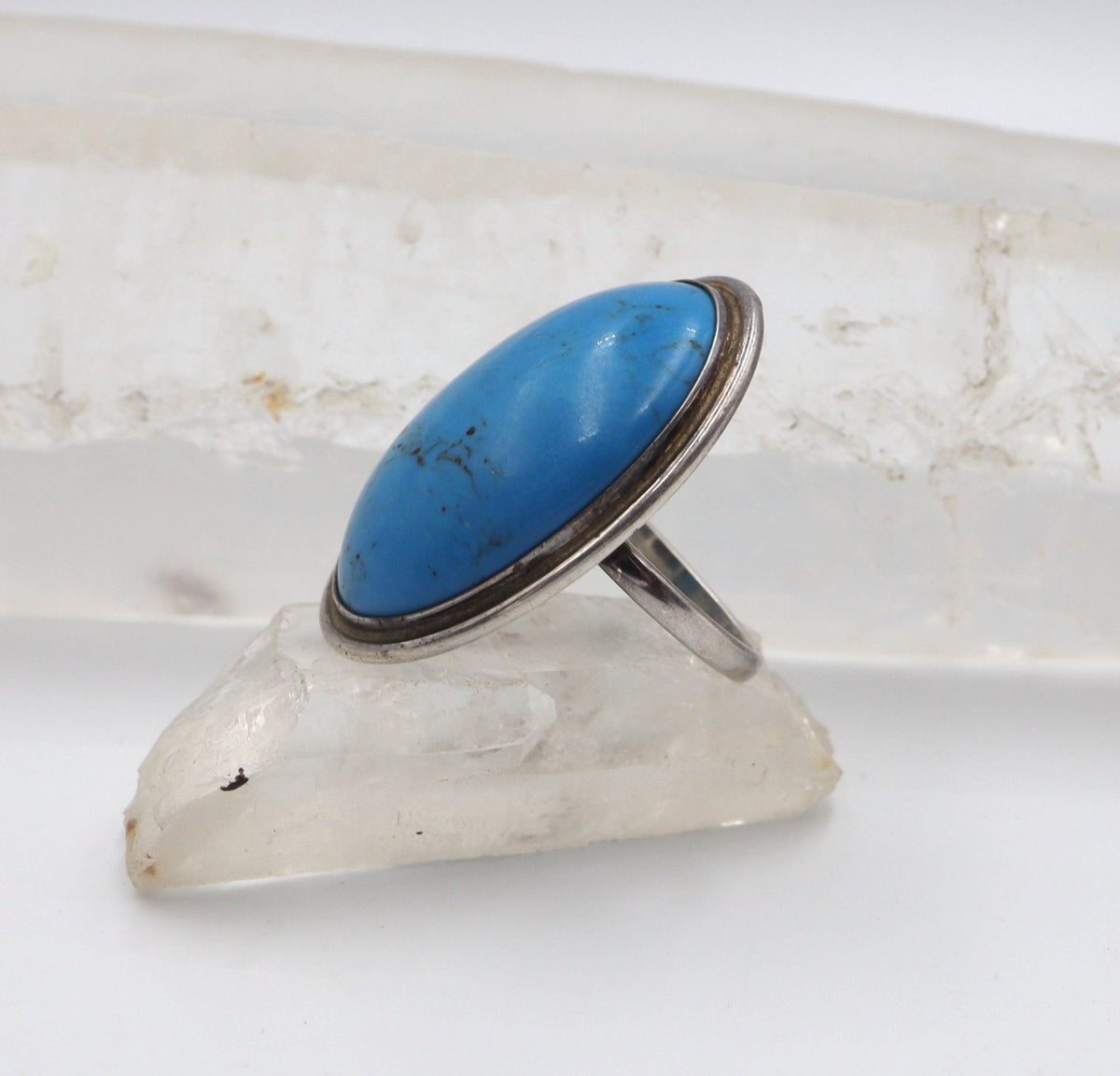 Silver Modernist Turquoise Ring - Petra StarRing
