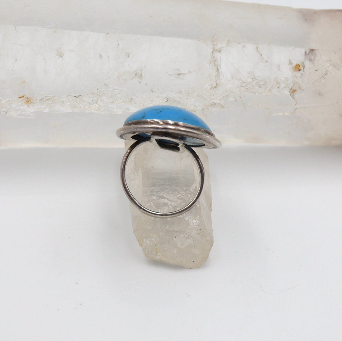 Silver Modernist Turquoise Ring - Petra StarRing
