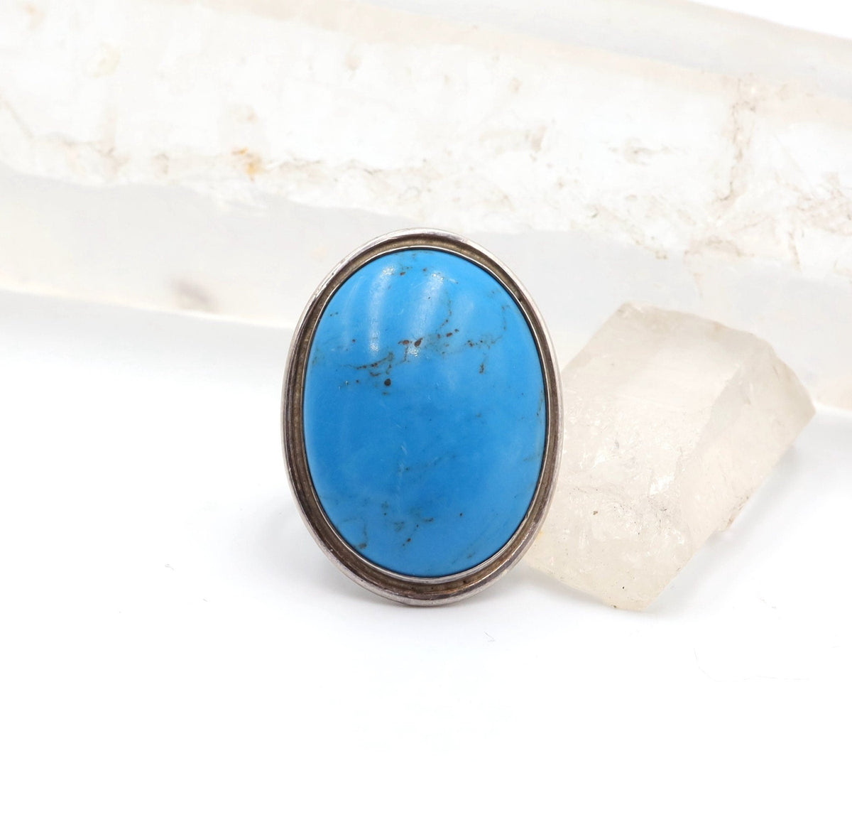 Silver Modernist Turquoise Ring - Petra StarRing