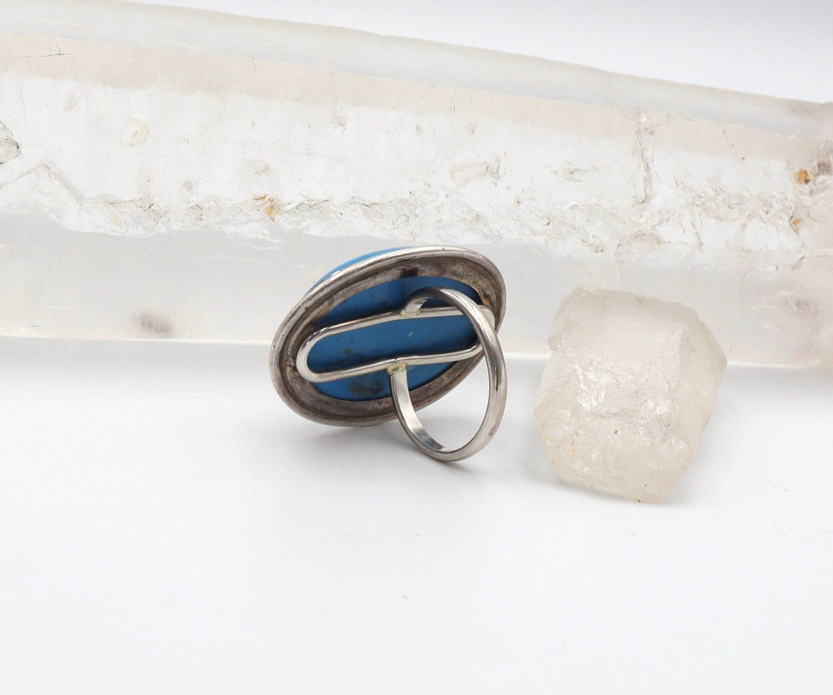 Silver Modernist Turquoise Ring - Petra StarRing
