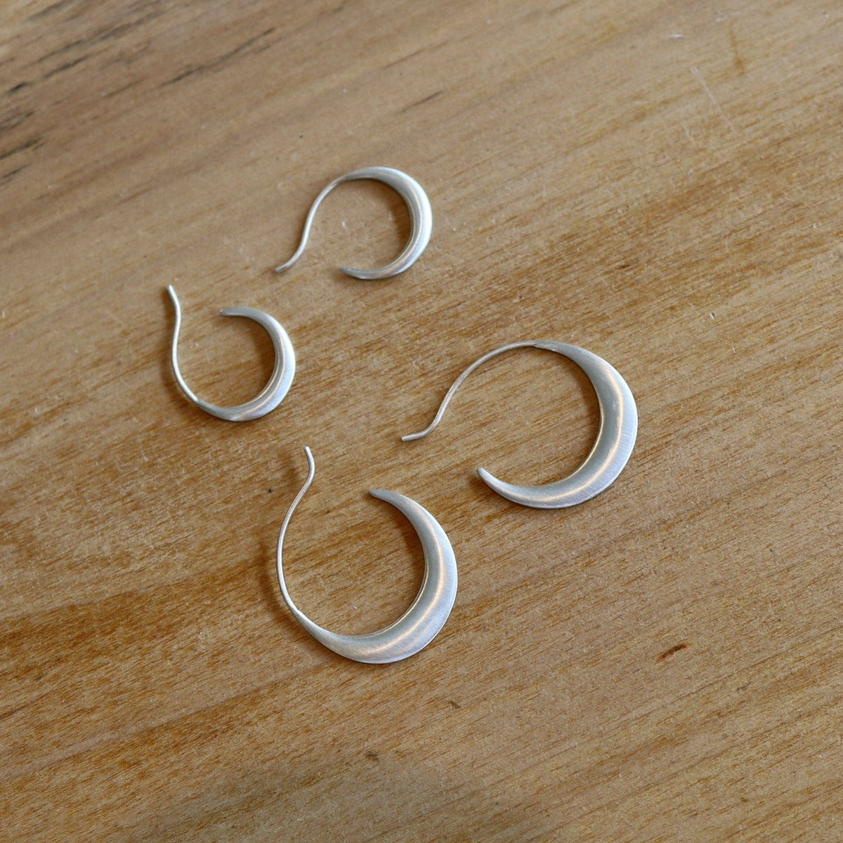 Silver Sade Hoops - Petra Star