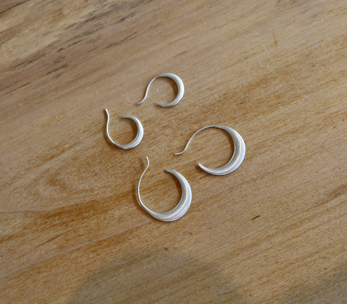 Silver Sade Hoops - Petra Star