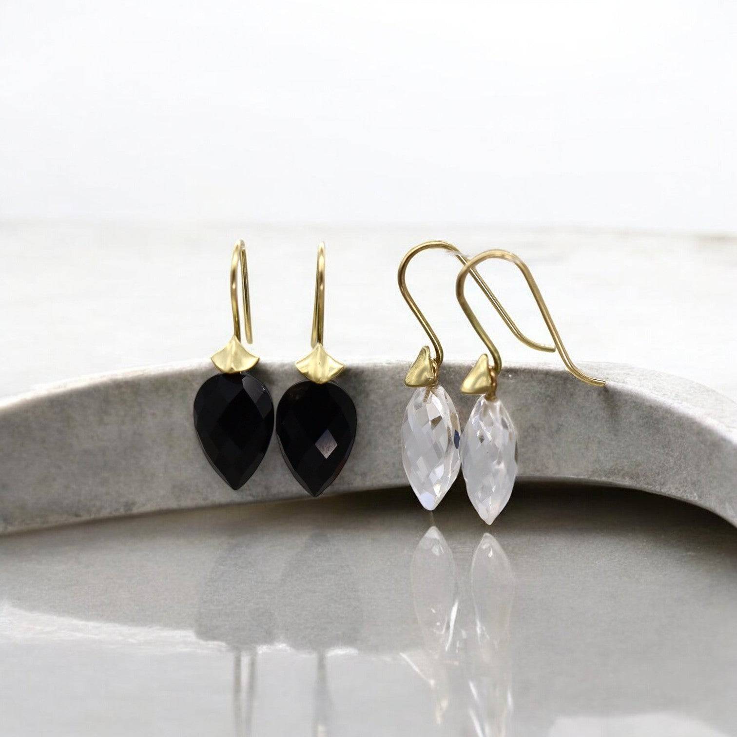 Simple Bug Earrings in 14k Gold - Petra Star