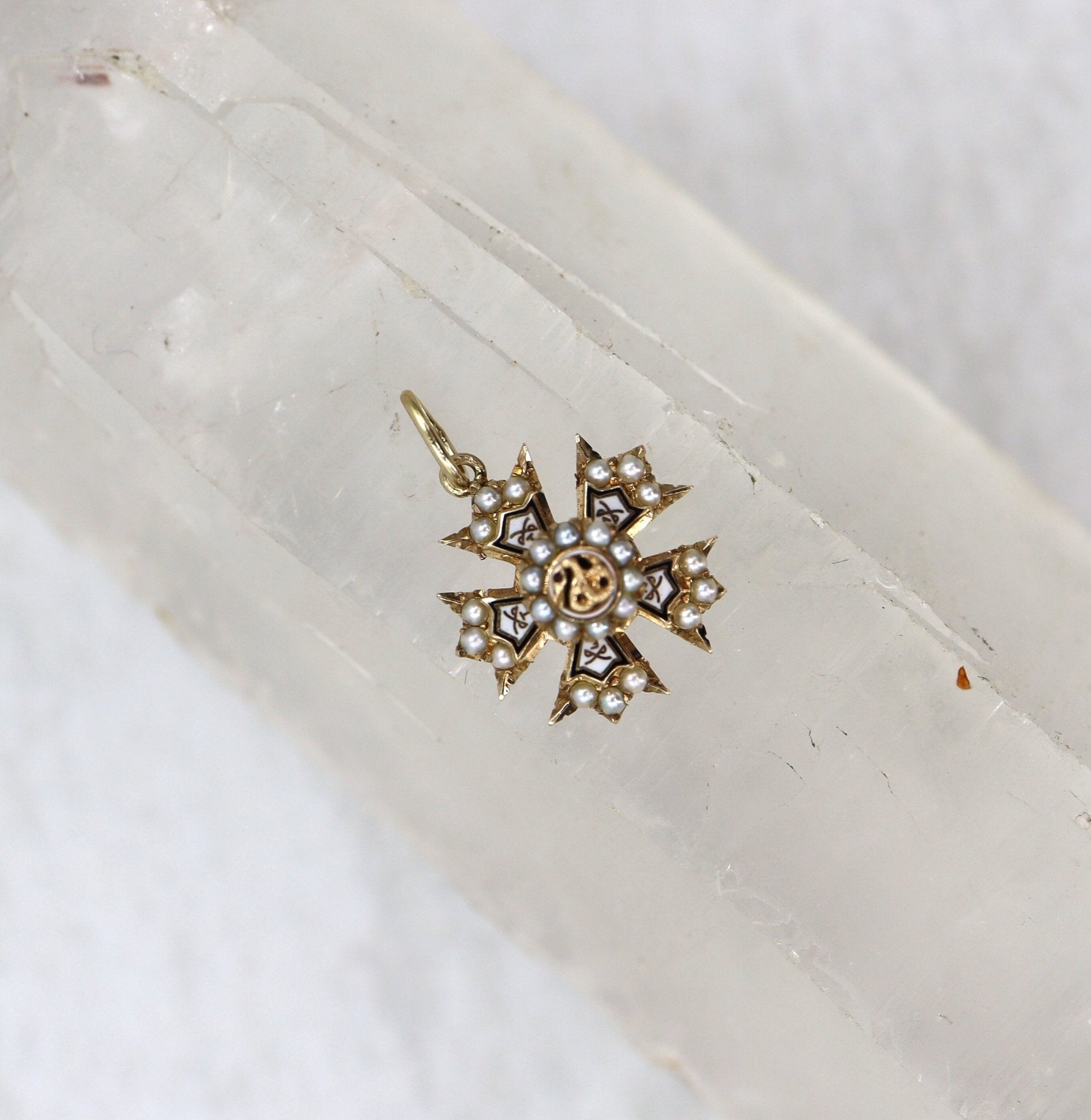 Sorority Pendants 14k Gold Vintage Circa 1940 - Petra Star
