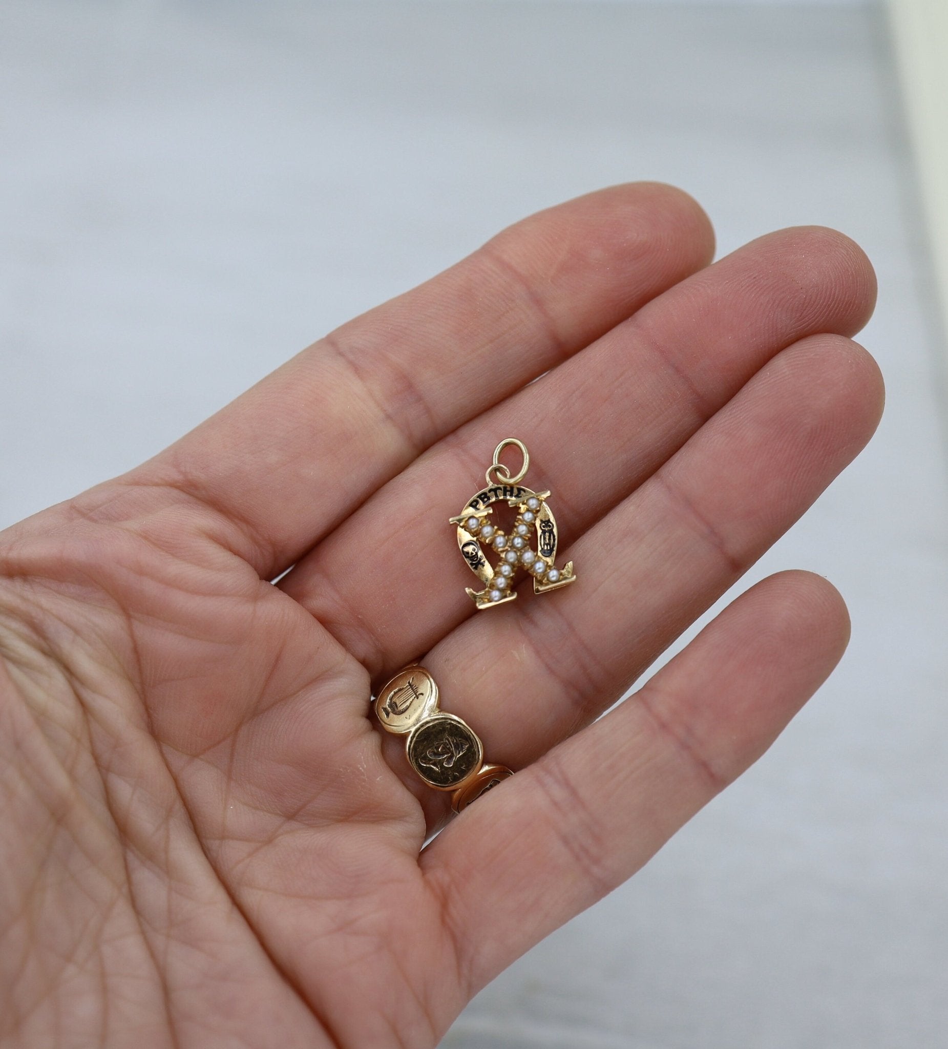 Sorority Pendants 14k Gold Vintage Circa 1940 - Petra Star