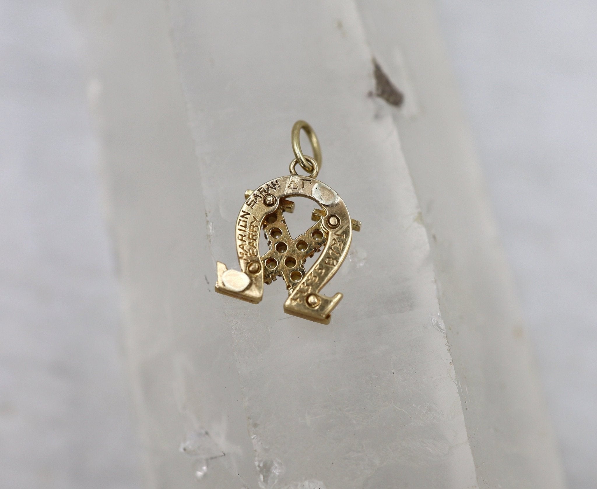 Sorority Pendants 14k Gold Vintage Circa 1940 - Petra Star