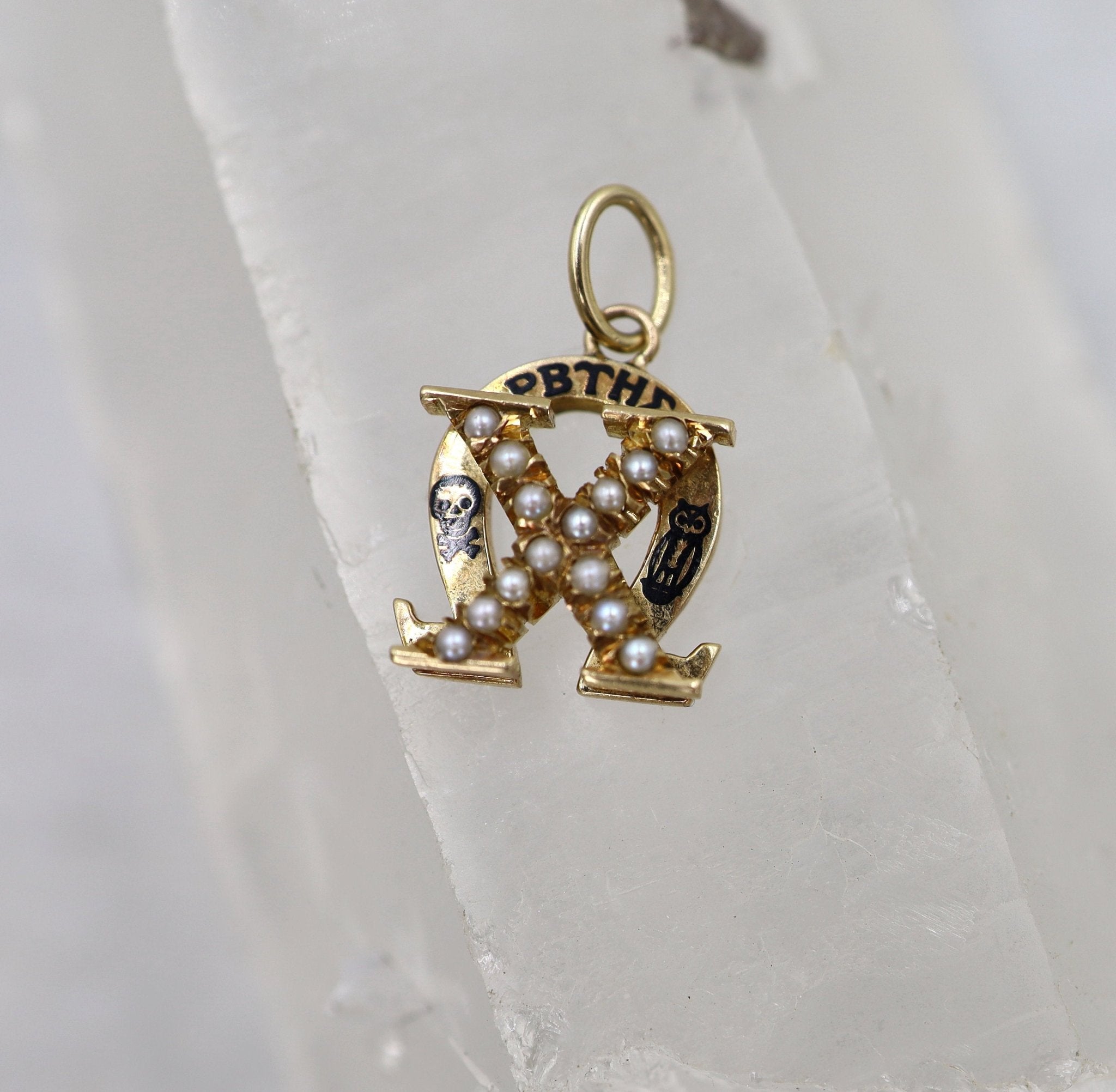 Sorority Pendants 14k Gold Vintage Circa 1940 - Petra Star