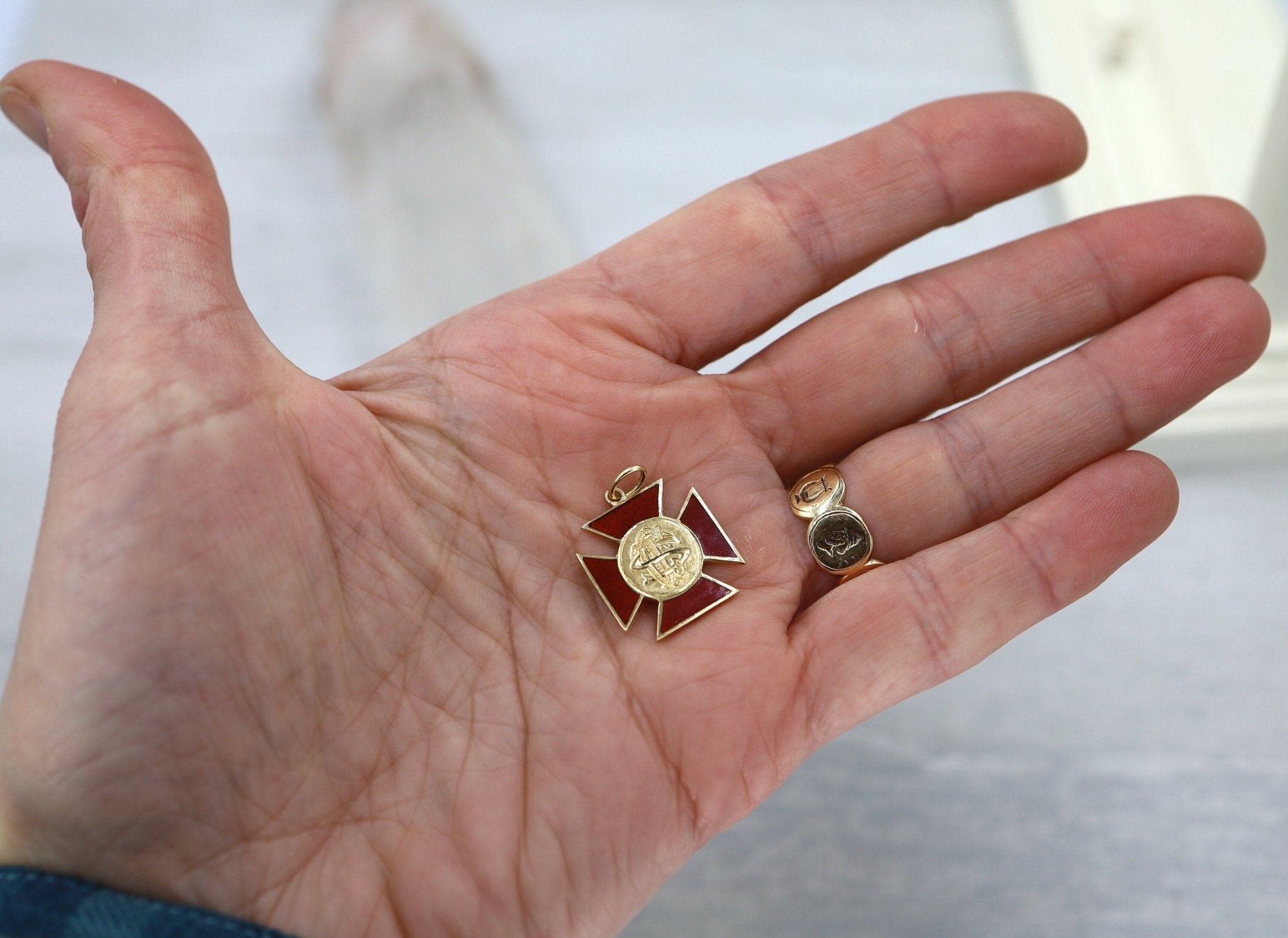 Sorority Pendants 14k Gold Vintage Circa 1940 - Petra Star