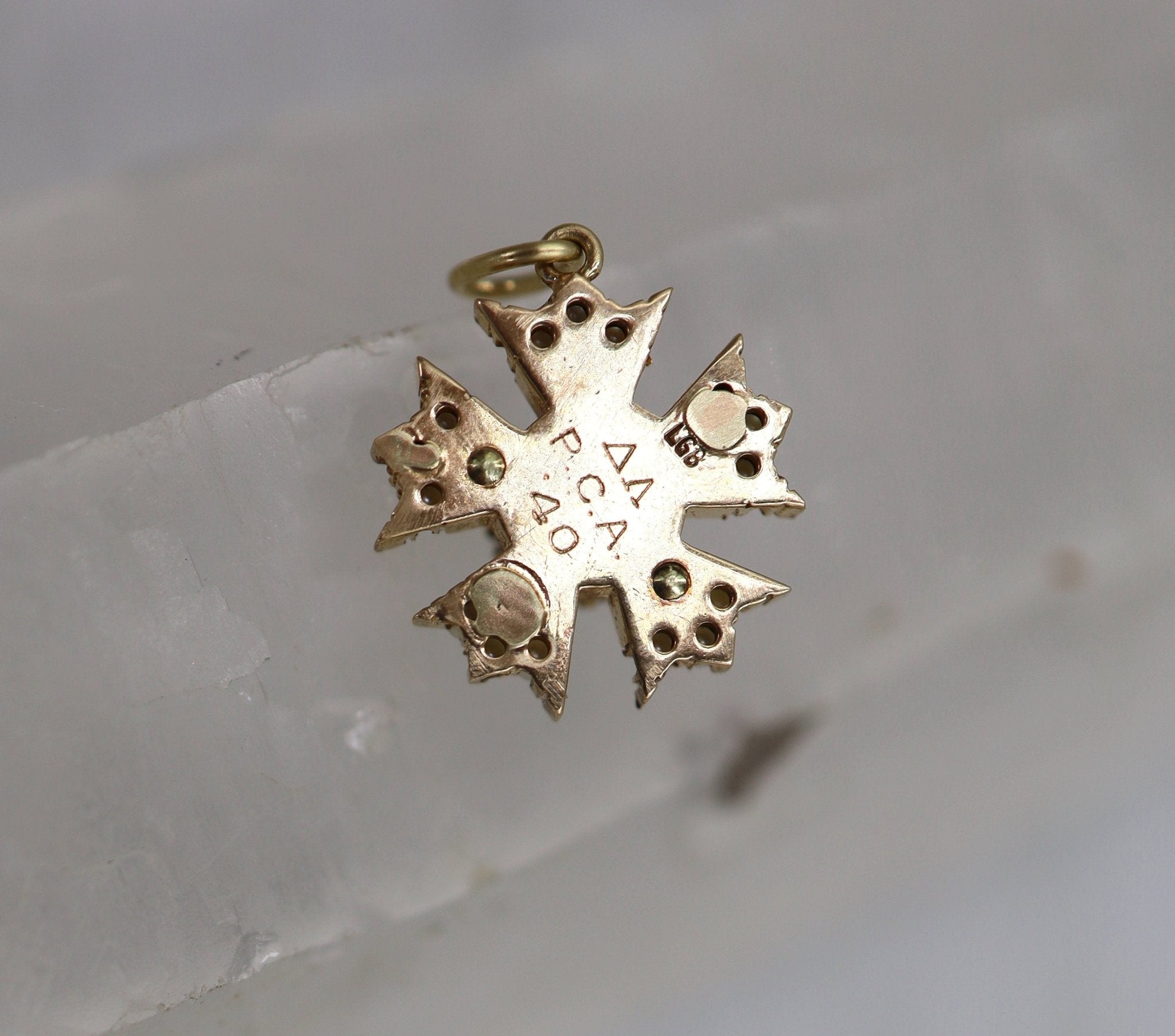 Sorority Pendants 14k Gold Vintage Circa 1940 - Petra Star