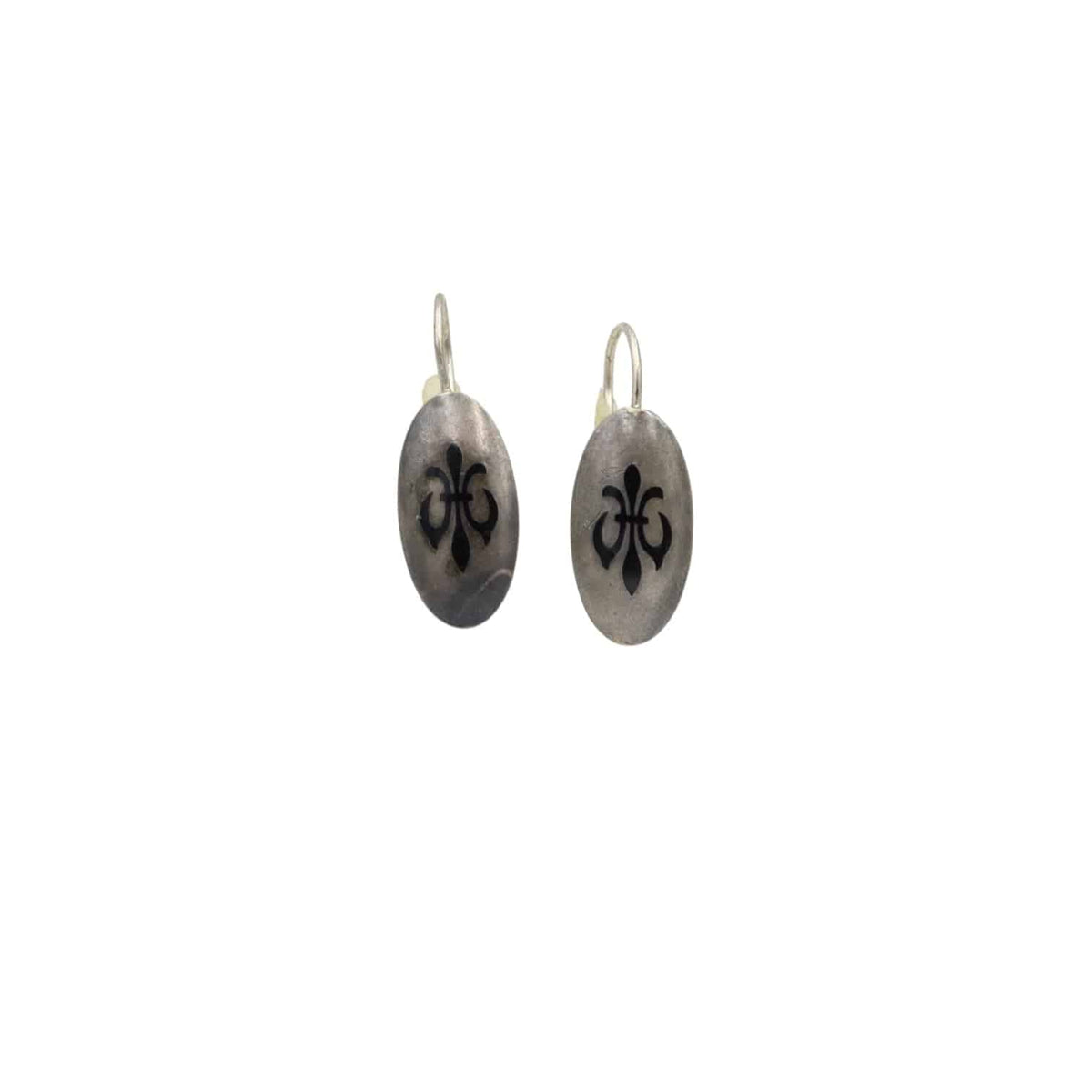 Sterling Silver Art Nouveau Fleur-de-Lys Earrings - Petra Star