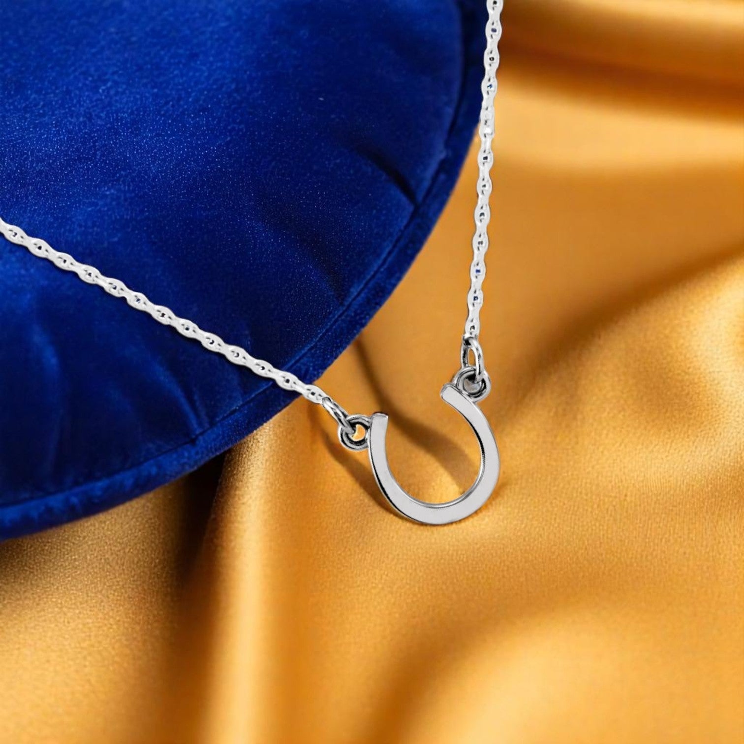 Sterling Silver Horseshoe Necklace (Supports High Hopes Therapeutic Riding) - Petra Star