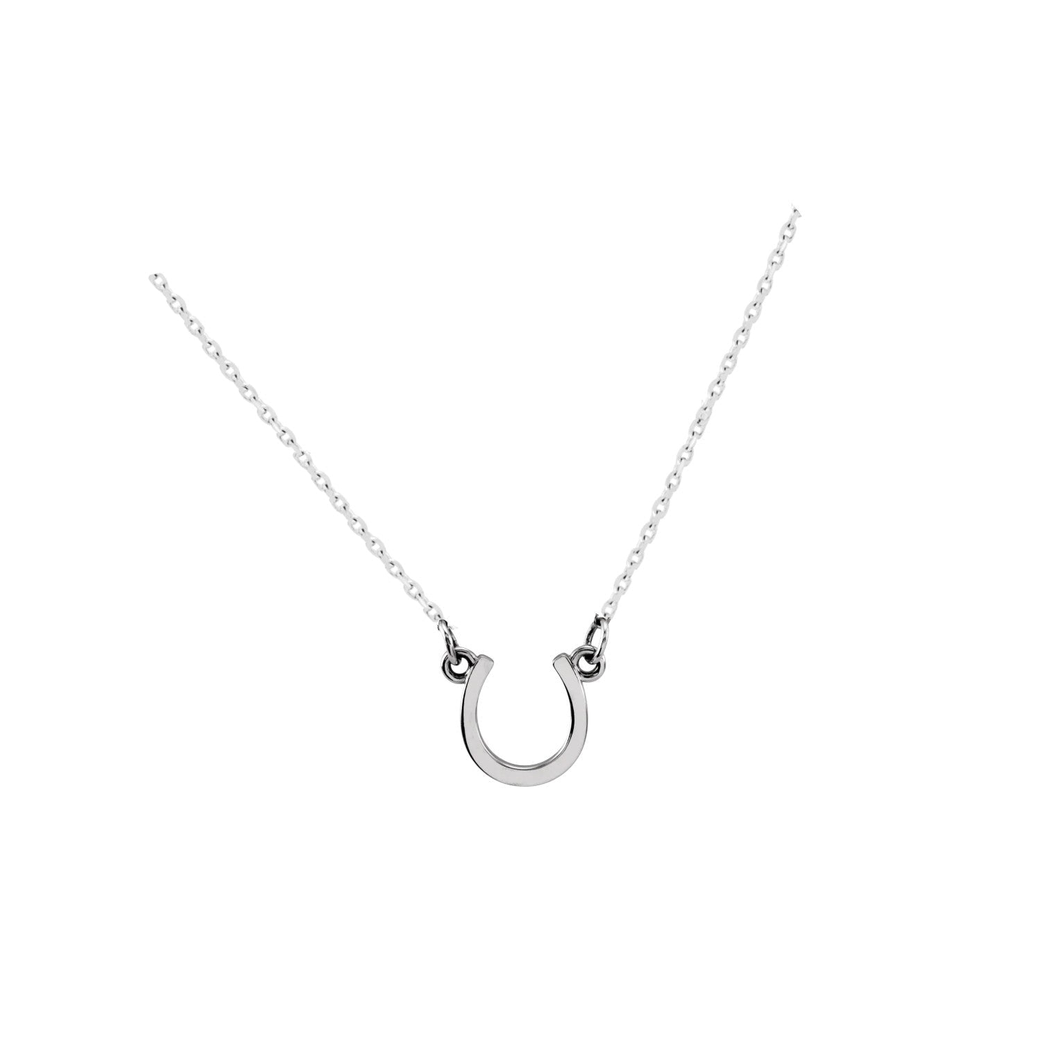 Sterling Silver Horseshoe Necklace (Supports High Hopes Therapeutic Riding) - Petra Star