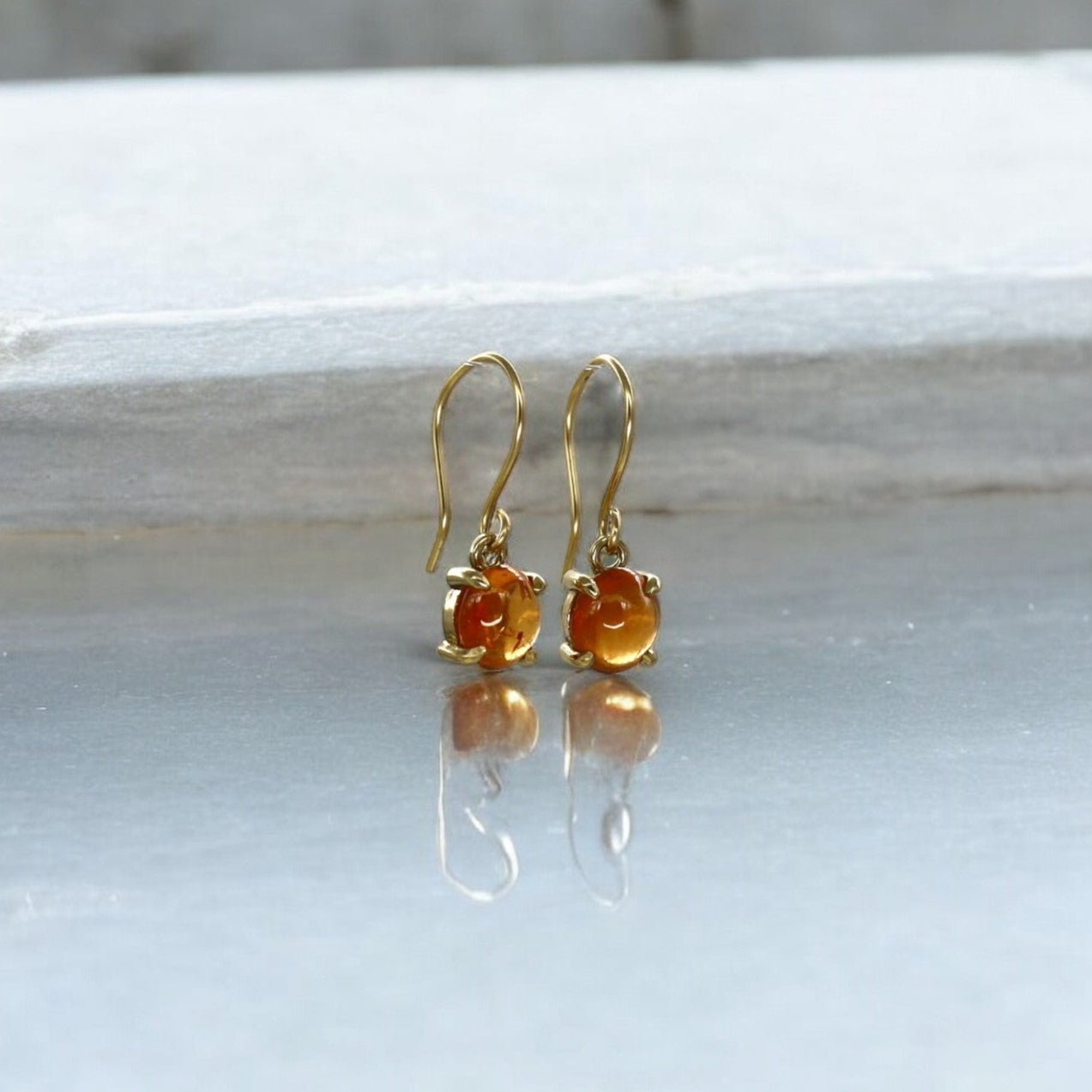 Sunshine Drop Mandarin Garnets - Petra Star