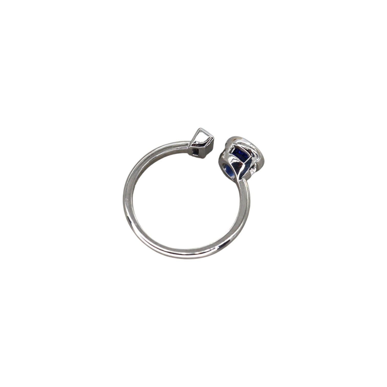 Toi et Moi Sapphire and Diamond Platinum Ring - Petra Star