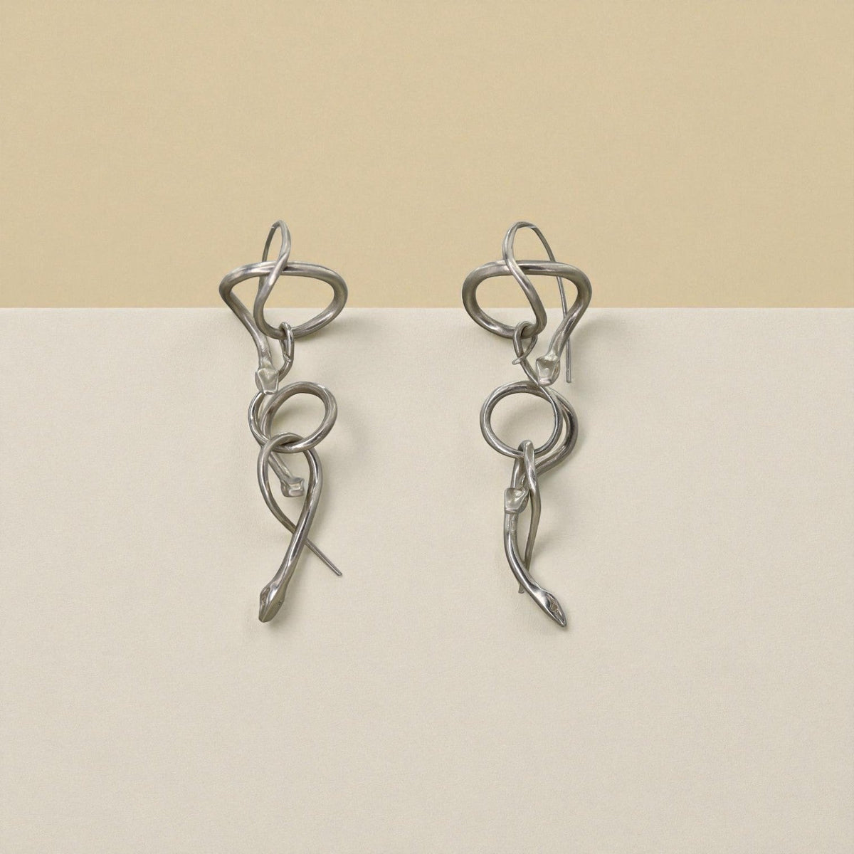 Triple-Tier Snake Earrings - Petra Star