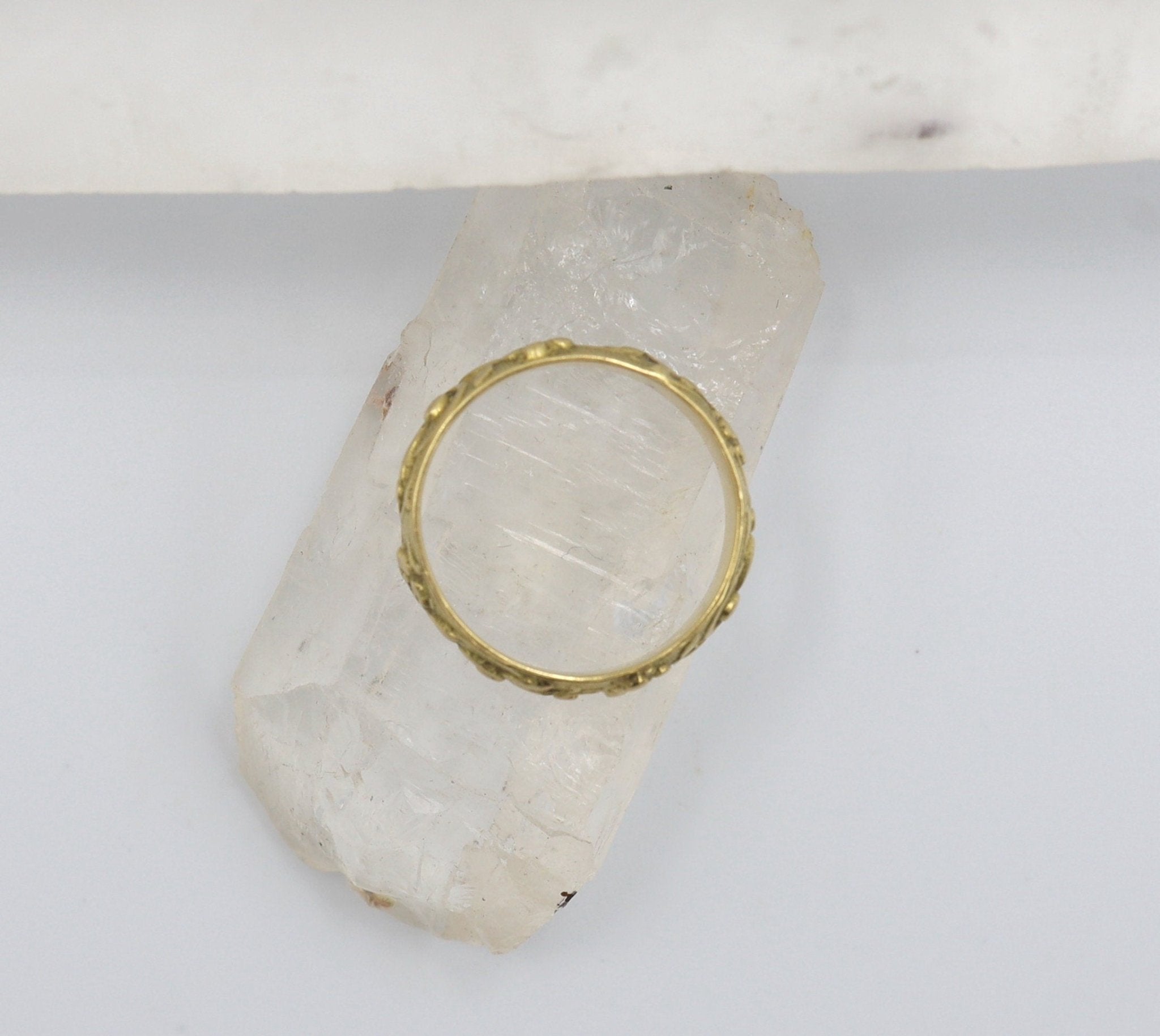 Victorian 18k Gold Band 5 MM Wide Finger Size 5 - Petra Star