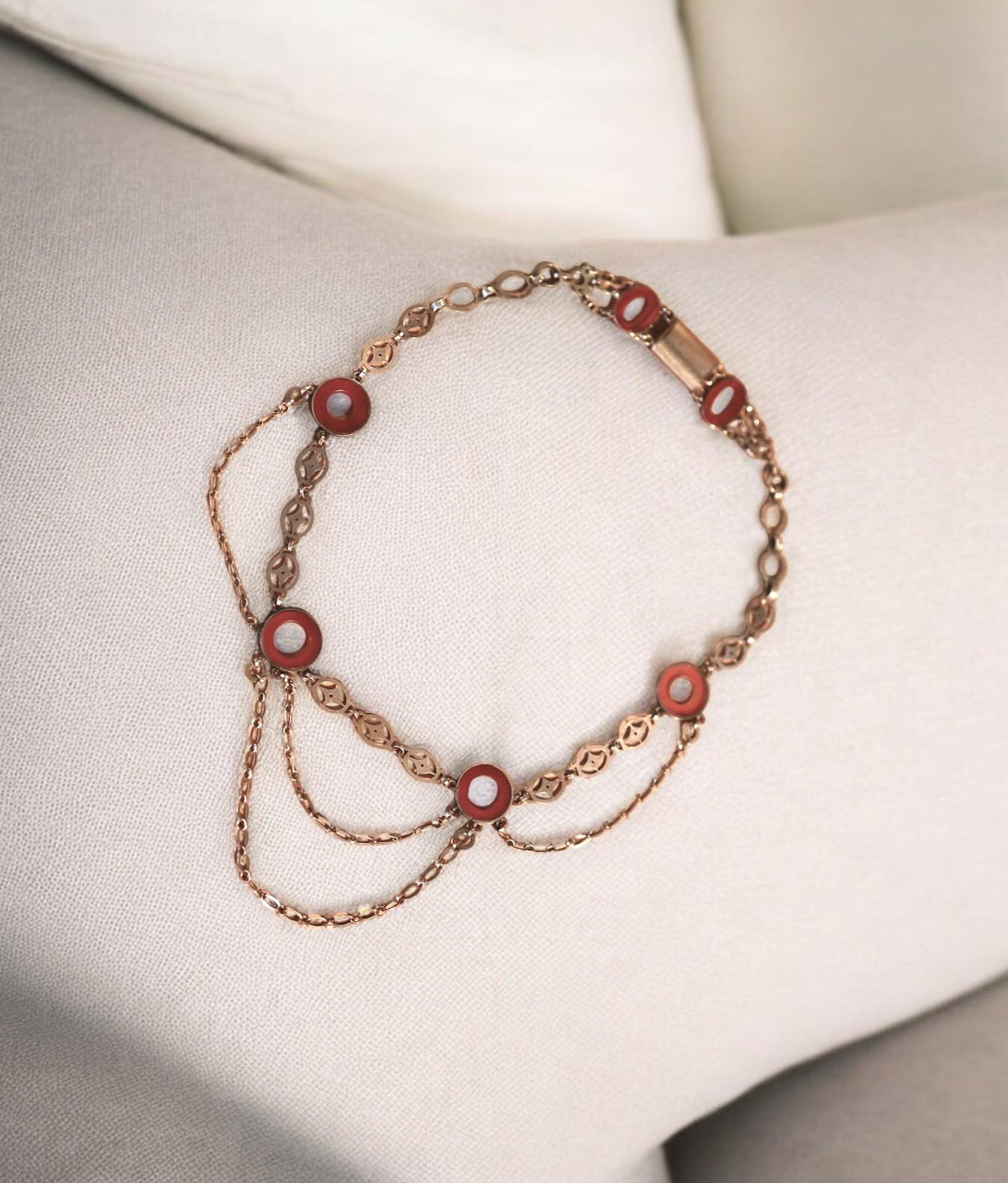 Victorian Carnelian Bib/Festoon Necklace - Petra Star