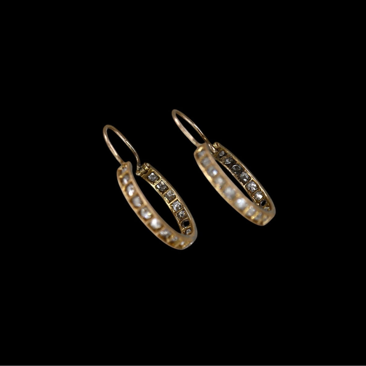 Victorian Diamond Inside Out Hoop Earrings - Petra Star