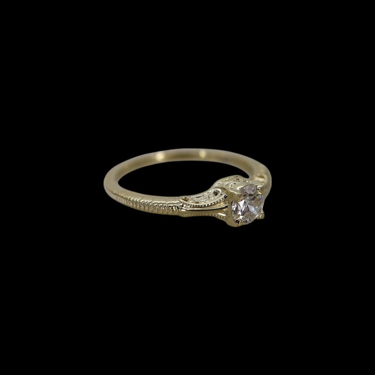 Victorian-Inspired Solitaire Ring - Petra Star