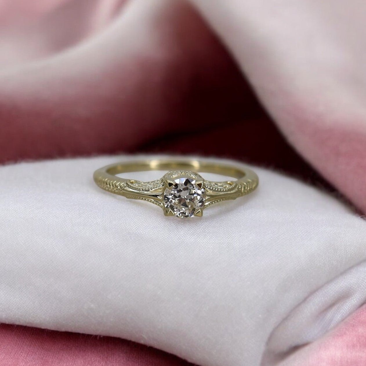 Victorian-Inspired Solitaire Ring - Petra Star