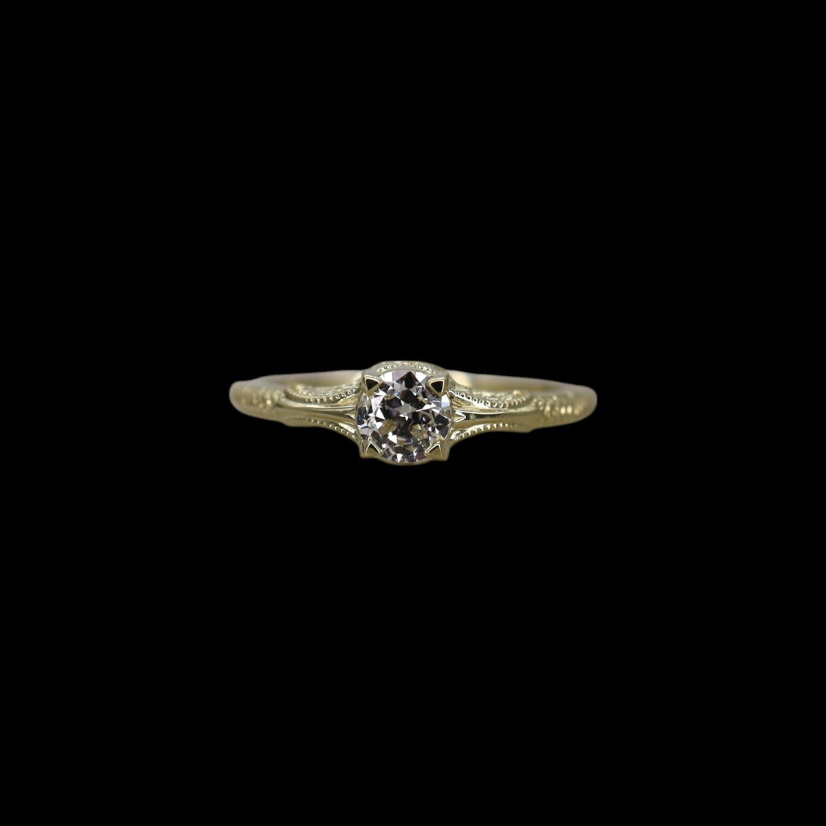 Victorian-Inspired Solitaire Ring - Petra Star