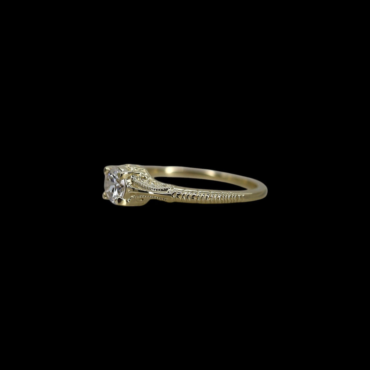 Victorian-Inspired Solitaire Ring - Petra Star