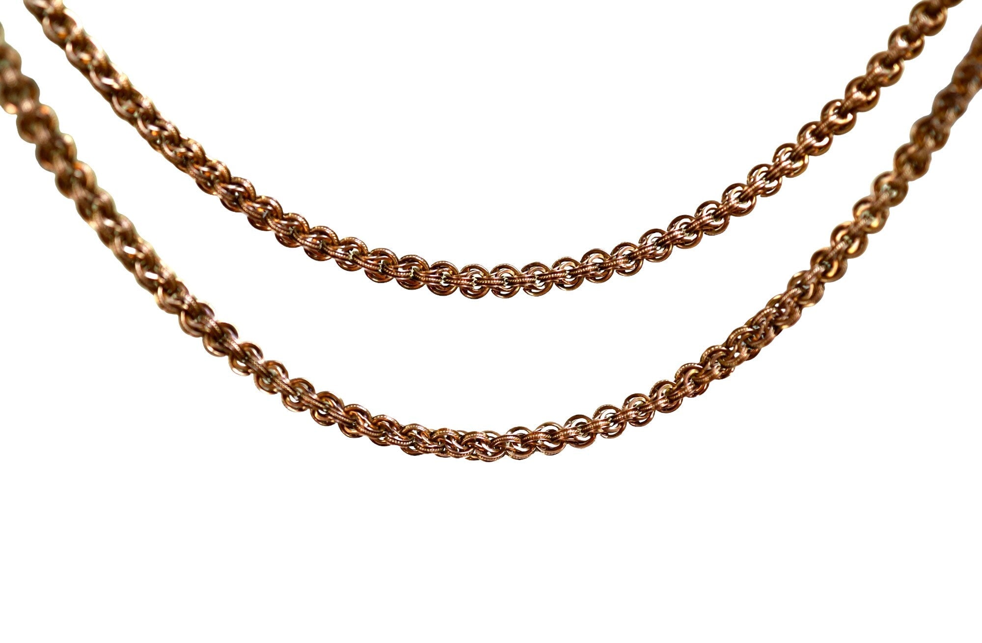 Victorian Necklace 14k Gold Victorian Heavy Slide Chain 5.1 mm Wide 30.5" & 32.5" Length - DK232 - Petra Star