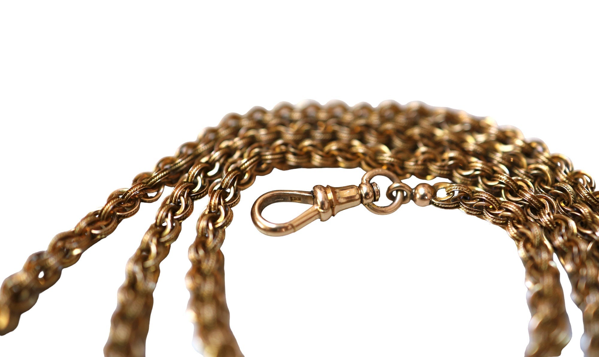 Victorian Necklace 14k Gold Victorian Heavy Slide Chain 5.1 mm Wide 30.5" & 32.5" Length - DK232 - Petra Star