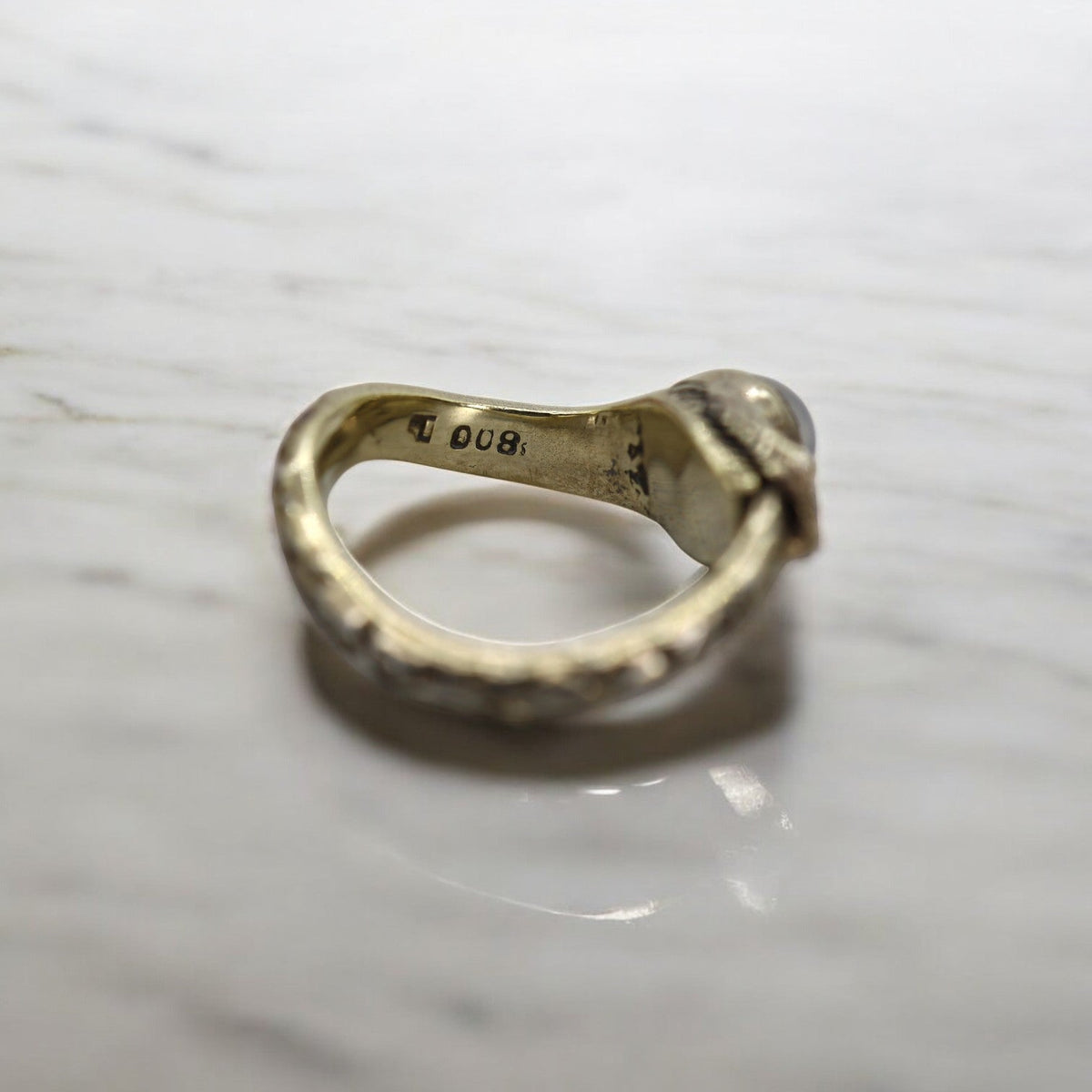 Victorian Ouroboros Snake Moonstone Ring - Petra StarRing