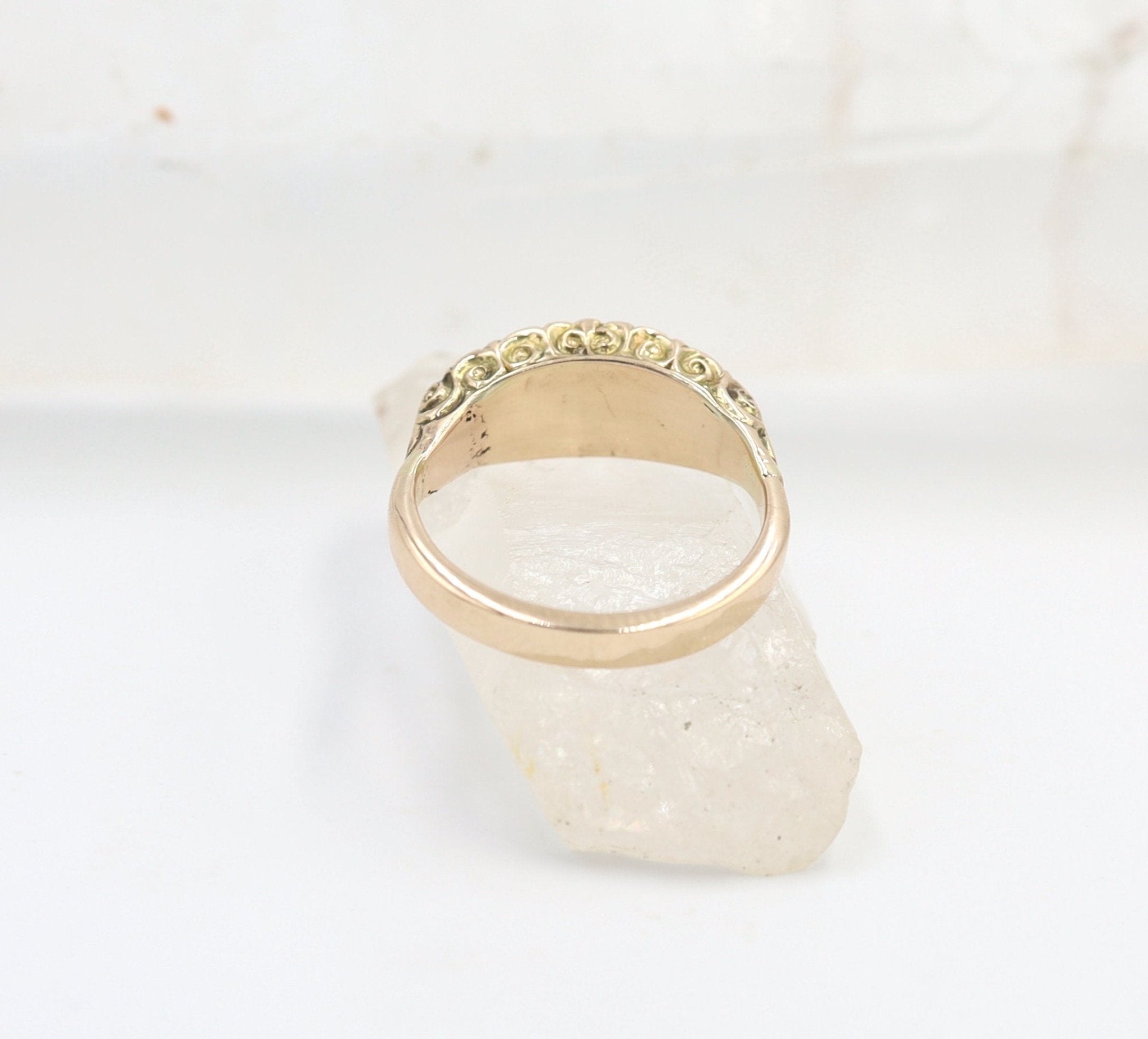 Victorian Turquoise Band in 9k & 14k Rose Gold - Petra Star