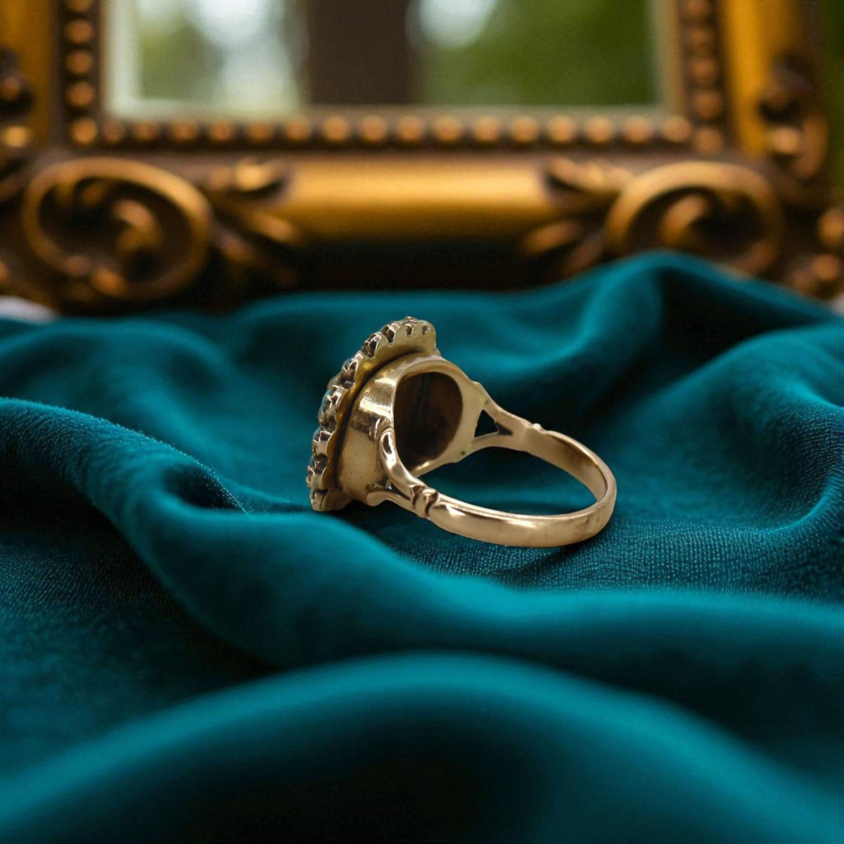 Victorian Turquoise Ring With Pearls - Petra Star