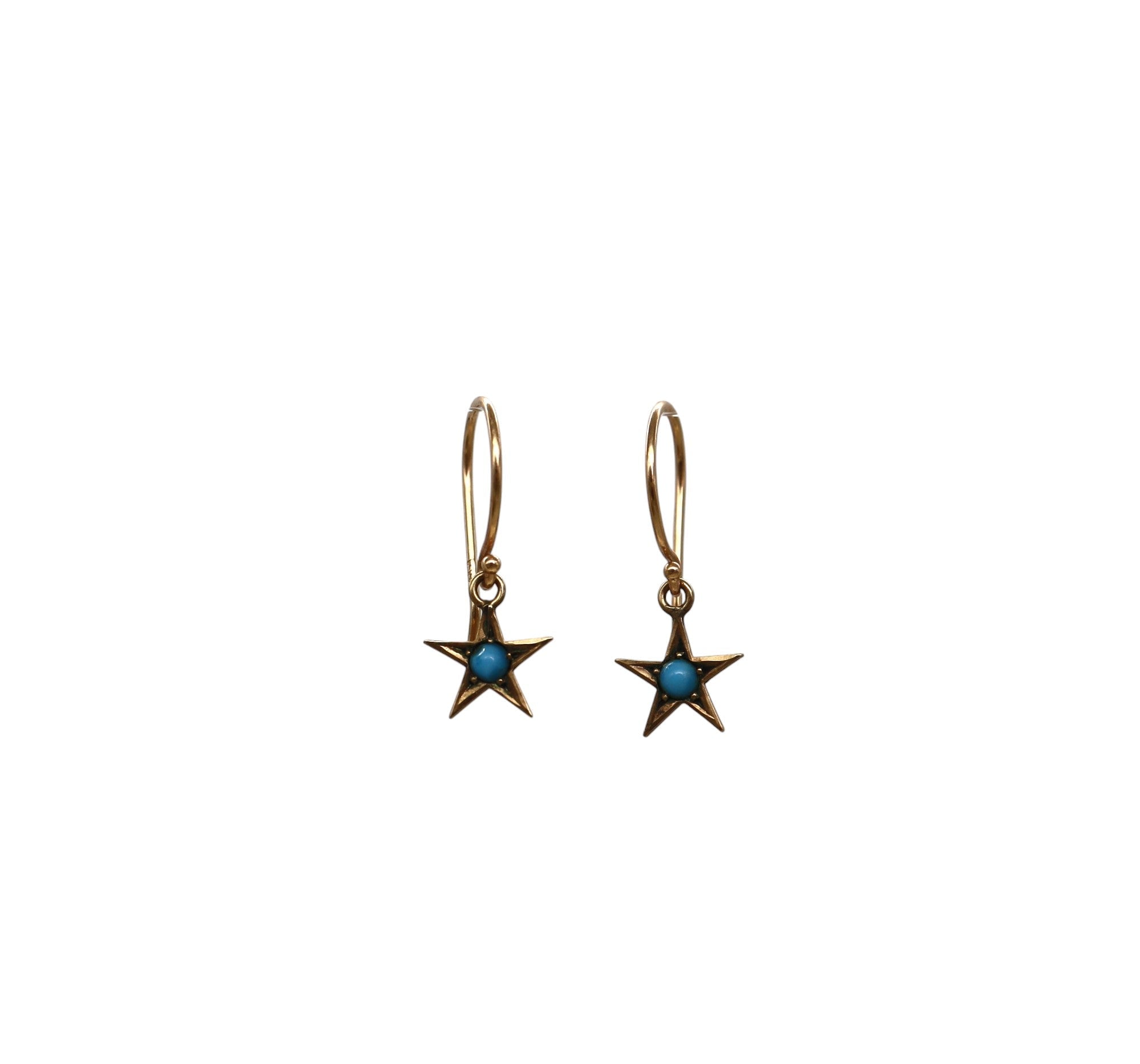 Victorian Turquoise Star Drops - Petra Star