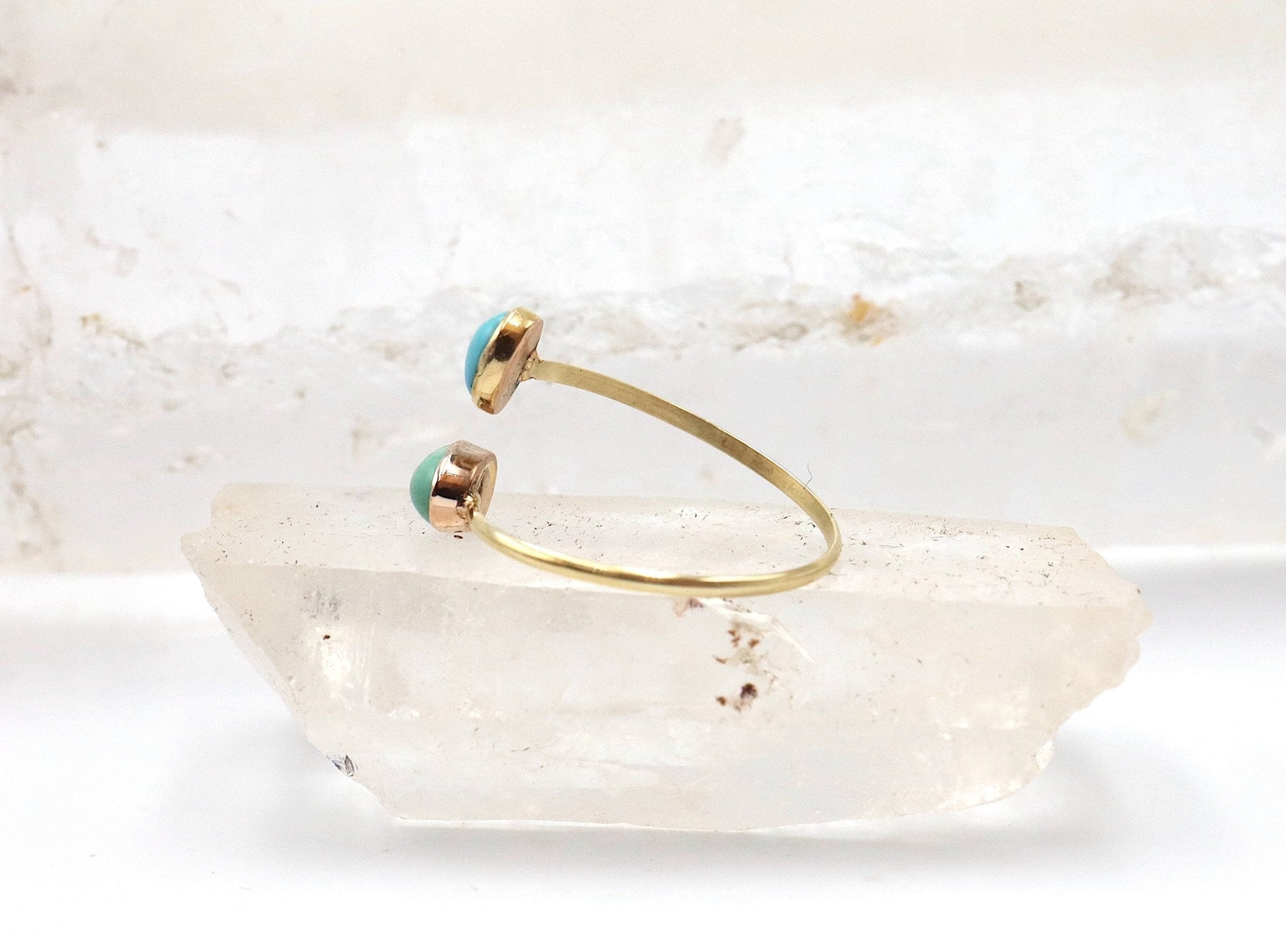 Victorian Turquoise Toi et Moi Ring - Petra Star