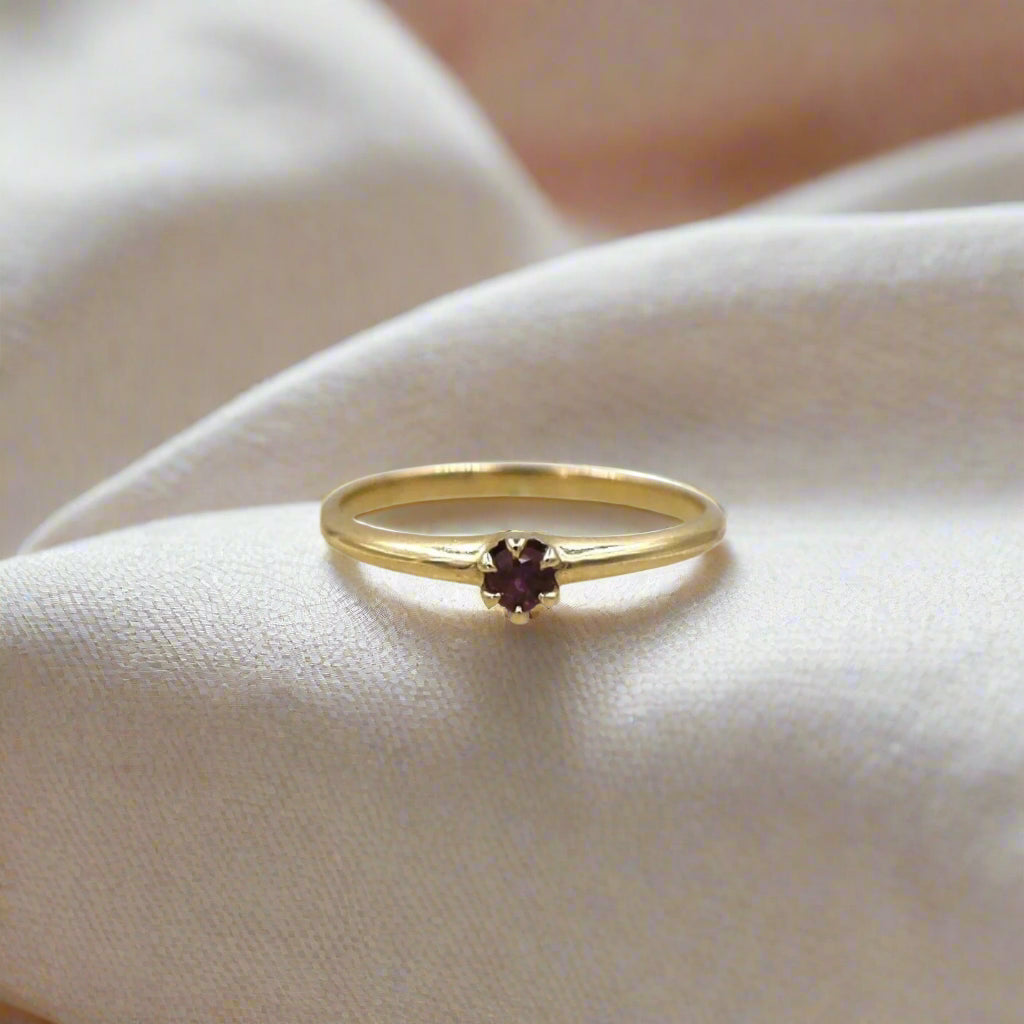 ruby solitaire ring vintage