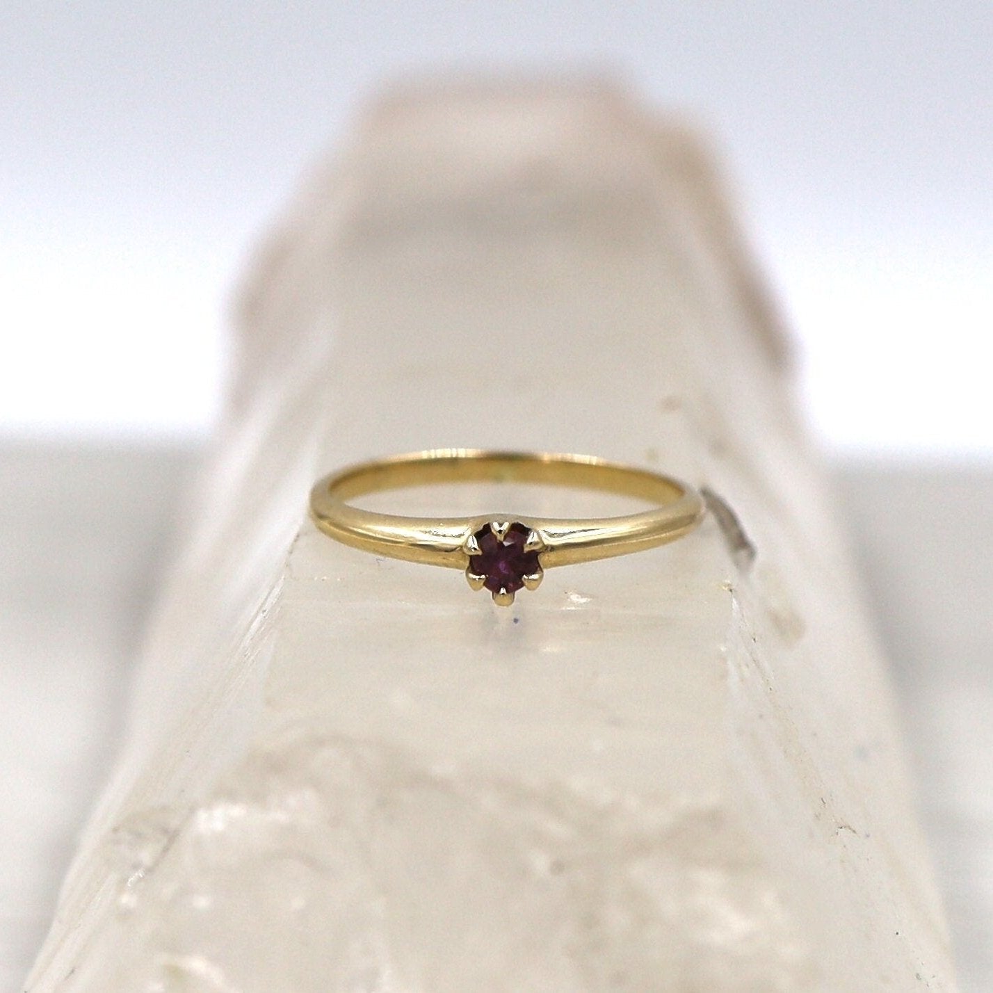 ruby solitaire ring vintage